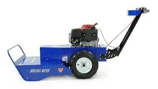 26-inch walk-behind brush cutter with heavy-duty cutting deck for clearing tall grass and brush, available for rent at McKinleyville Ace Home & Garden Center.