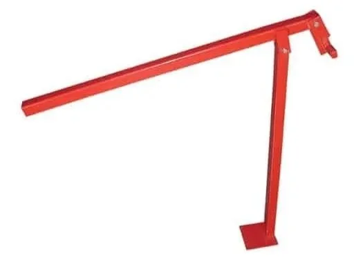 Manual flooring jack tool with long handle for stretching carpet and positioning flooring, available to rent at McKinleyville Ace Home & Garden Center.