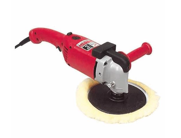 Variable-speed polisher for buffing, polishing, waxing, and restoring automotive finishes, stone, metal, and other smooth surfaces.