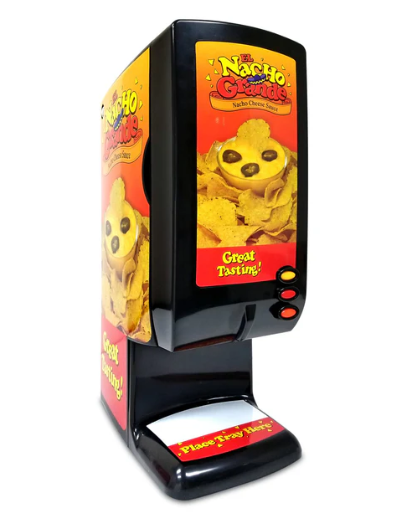 Nacho cheese dispenser machine for serving warm cheese at events and parties, available for rent at McKinleyville Ace Home & Garden Center.