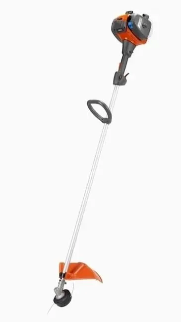 Gas-powered string trimmer with cutting line head for trimming grass and weeds, available for rent at McKinleyville Ace Home & Garden Center.