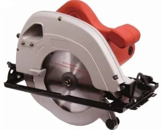 Electric circular saw with large metal cutting blade and adjustable base plate, available for rent at McKinleyville Ace Home & Garden Center.