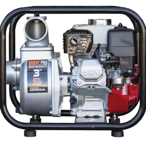 3-inch trash pump with gas engine and steel frame for pumping dirty water and debris, available for rent at McKinleyville Ace Home & Garden Center.