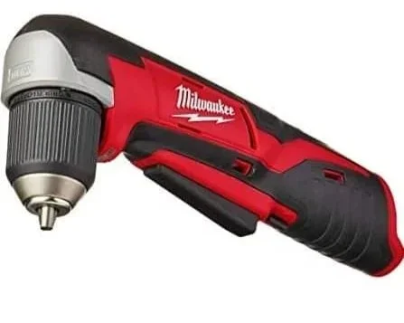Right-angle electric drill with compact head and pistol-grip handle for drilling in tight spaces, available for rent at McKinleyville Ace Home & Garden Center.