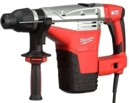 3/8-inch rotary hammer drill with side handle and heavy-duty motor housing, available for rent at McKinleyville Ace Home & Garden Center.