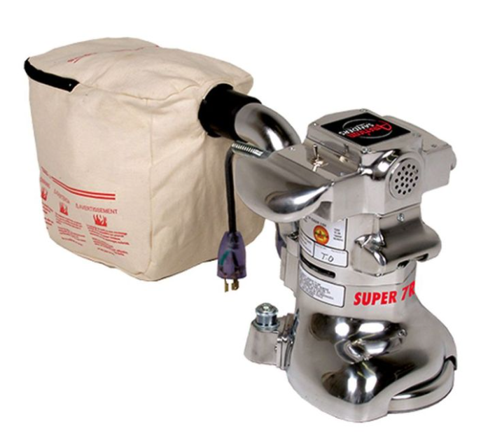 Floor edger sander with dust collection bag for sanding along walls and edges of hardwood floors, available for rent at McKinleyville Ace Home & Garden Center.