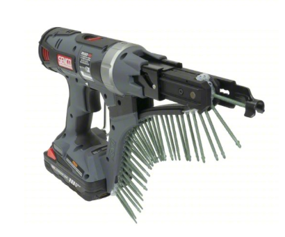 Drywall screw gun for quickly and consistently driving drywall screws into wood or metal studs during drywall installation projects.