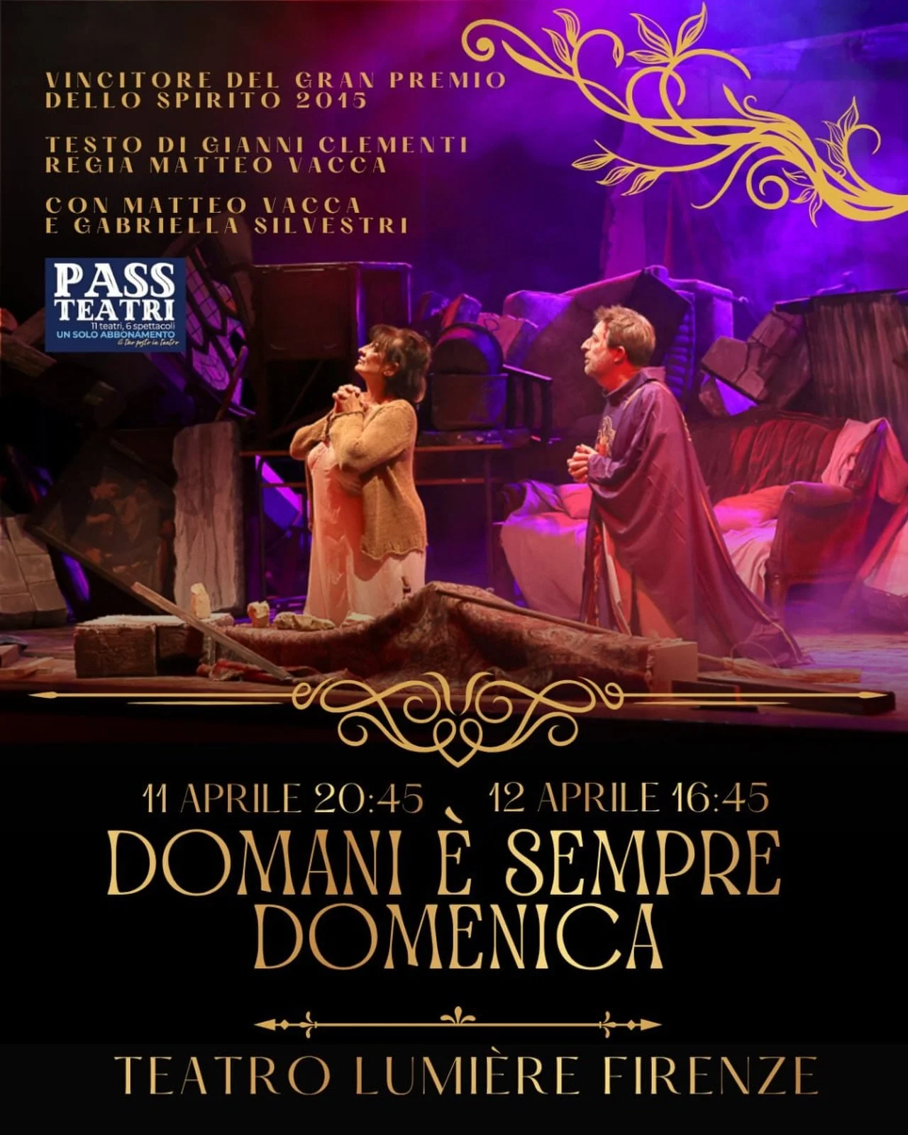 🏆🎭 Vincitore del Gran Premio dello Spirito 2015 &mdash; &ldquo;Domani &egrave; sempre domenica&rdquo;

Immagina di iniziare la tua giornata nel seminterrato di una chiesa bombardata dai fascisti . Pensi che riusciresti a mantenere la calma? E la fe