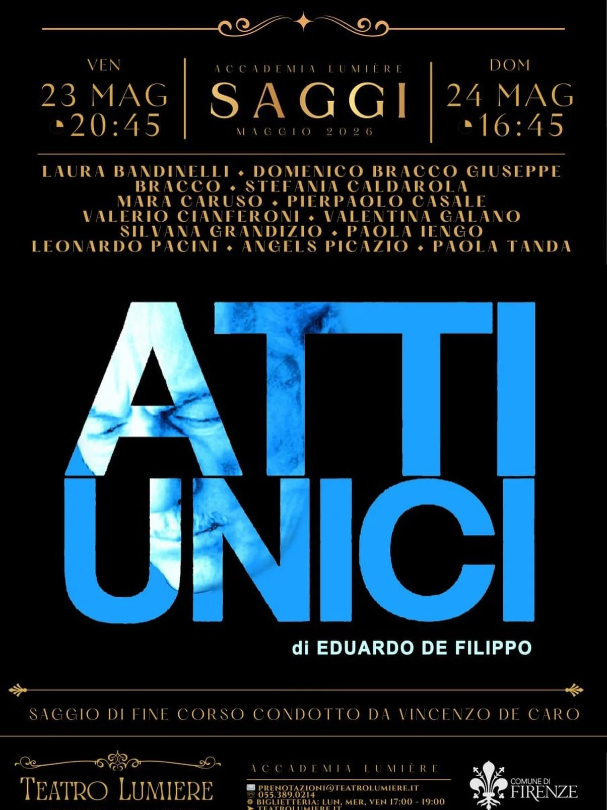 &Egrave; il quarto anno all&rsquo;Accademia Lumi&egrave;re che studiamo l&rsquo;opera di Eduardo De Filippo con Vincenzo De Caro. Qualcuno potrebbe pensare che il corso, dopo tanti anni, finisca per ripetersi sempre uguale... ma accade esattamente il