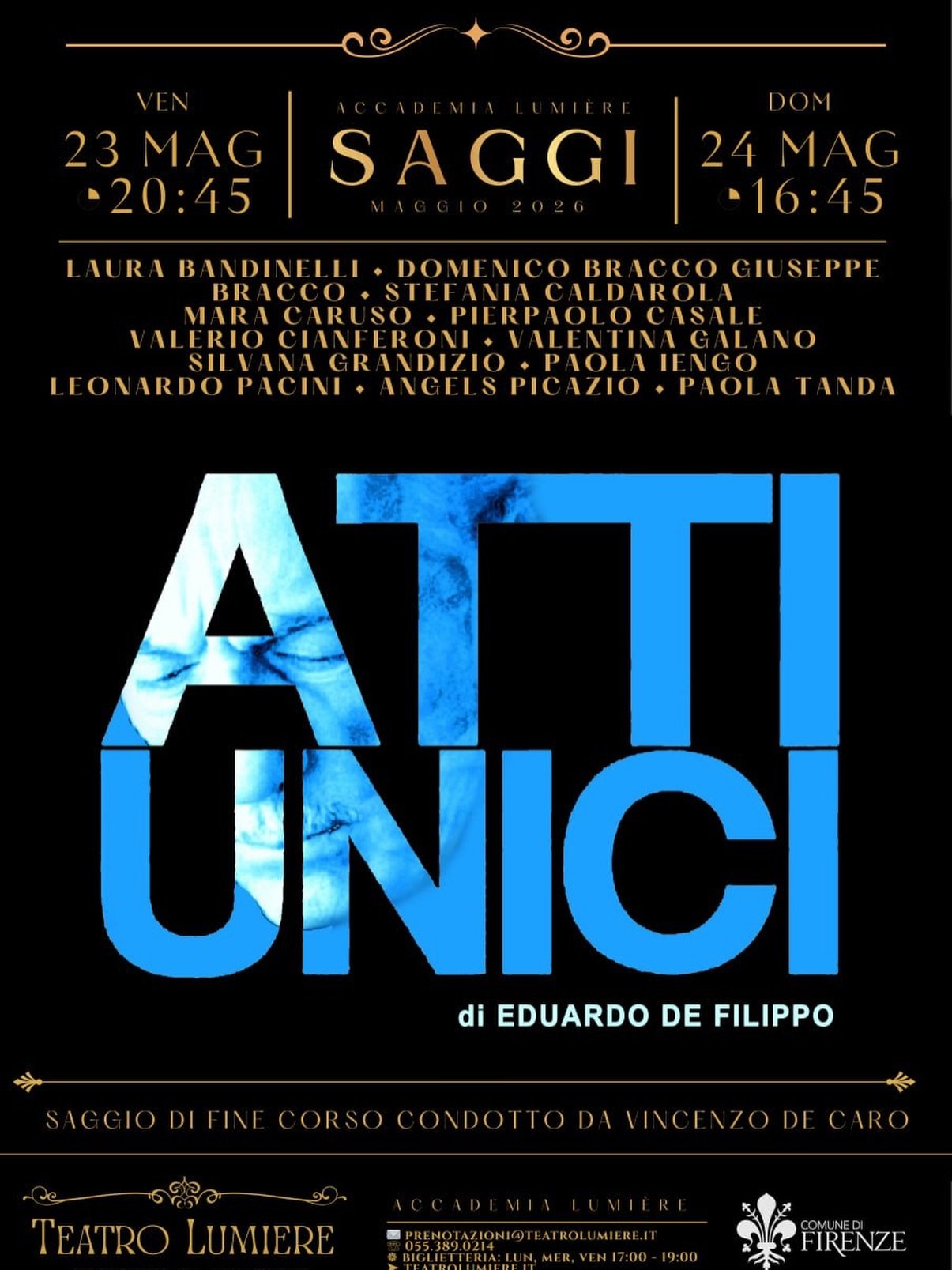 &Egrave; il quarto anno all&rsquo;Accademia Lumi&egrave;re che studiamo l&rsquo;opera di Eduardo De Filippo con Vincenzo De Caro. Qualcuno potrebbe pensare che il corso, dopo tanti anni, finisca per ripetersi sempre uguale... ma accade esattamente il