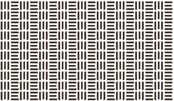 Close-up view of a wooden lattice or panel with a grid pattern.
