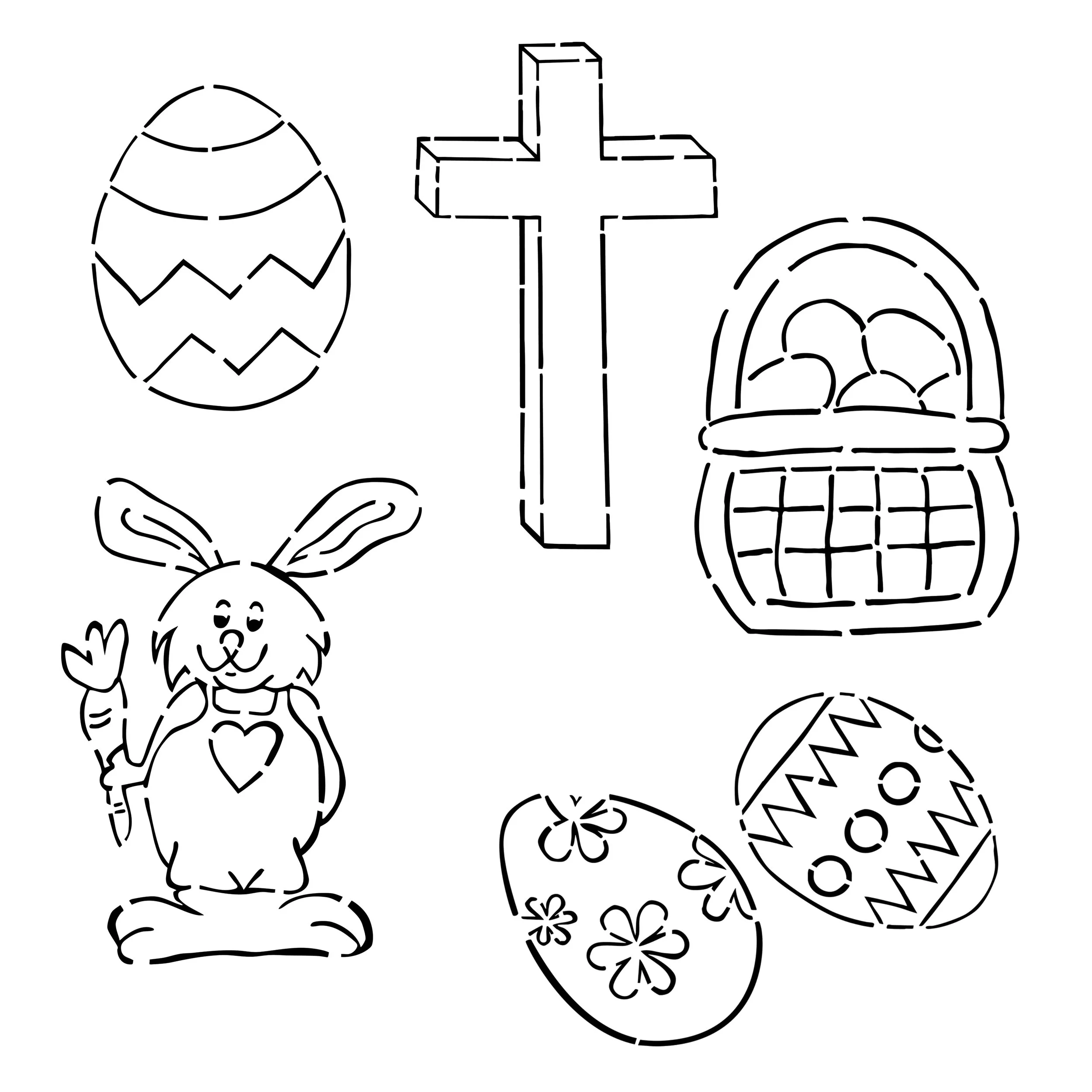 Springtime Sidewalk Stencils