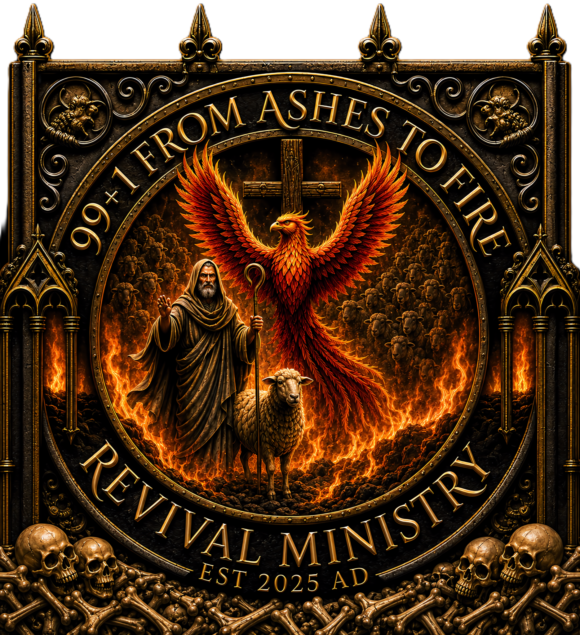 99+1 From Ashes to Fire Revival Ministry logo
