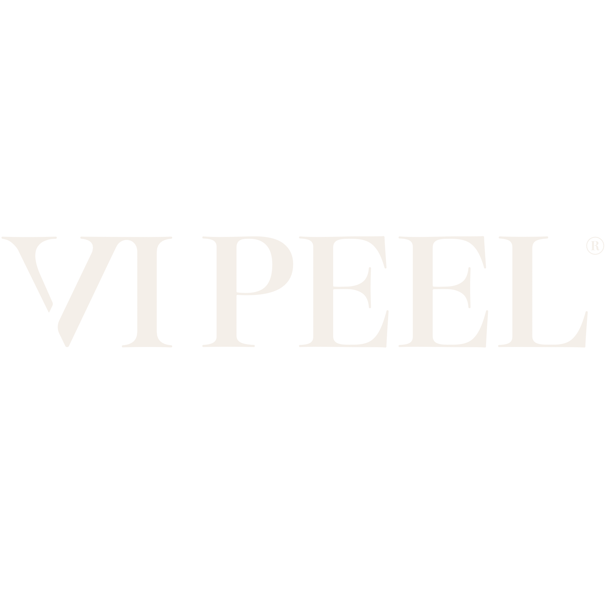 Black background with white stylized text that reads "VI Peel".