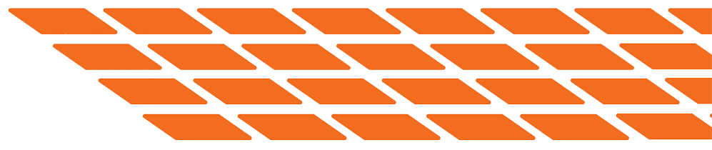 A close-up view of a brick wall with orange bricks arranged in a running bond pattern.