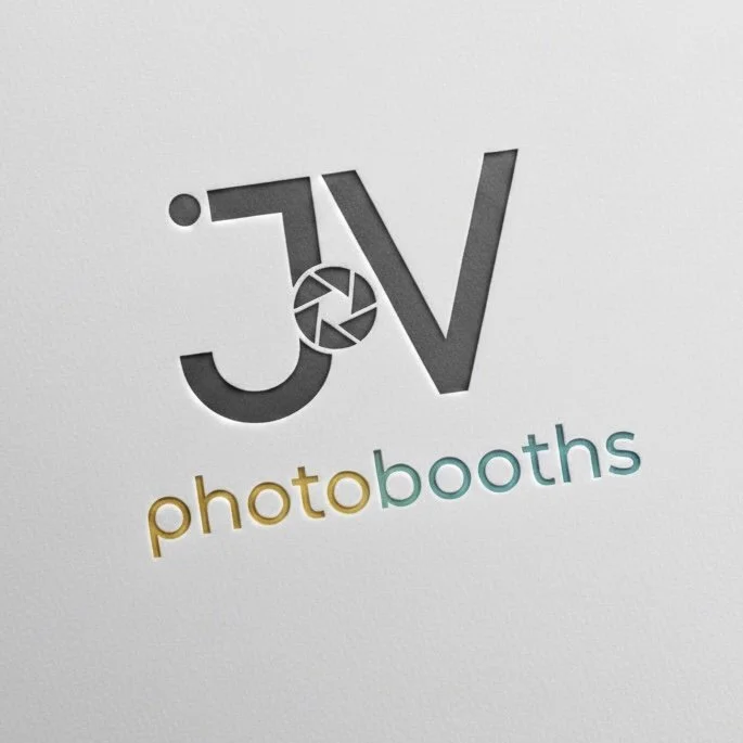 Logo of JJV Photobooths with the text 'photobooths' underneath.