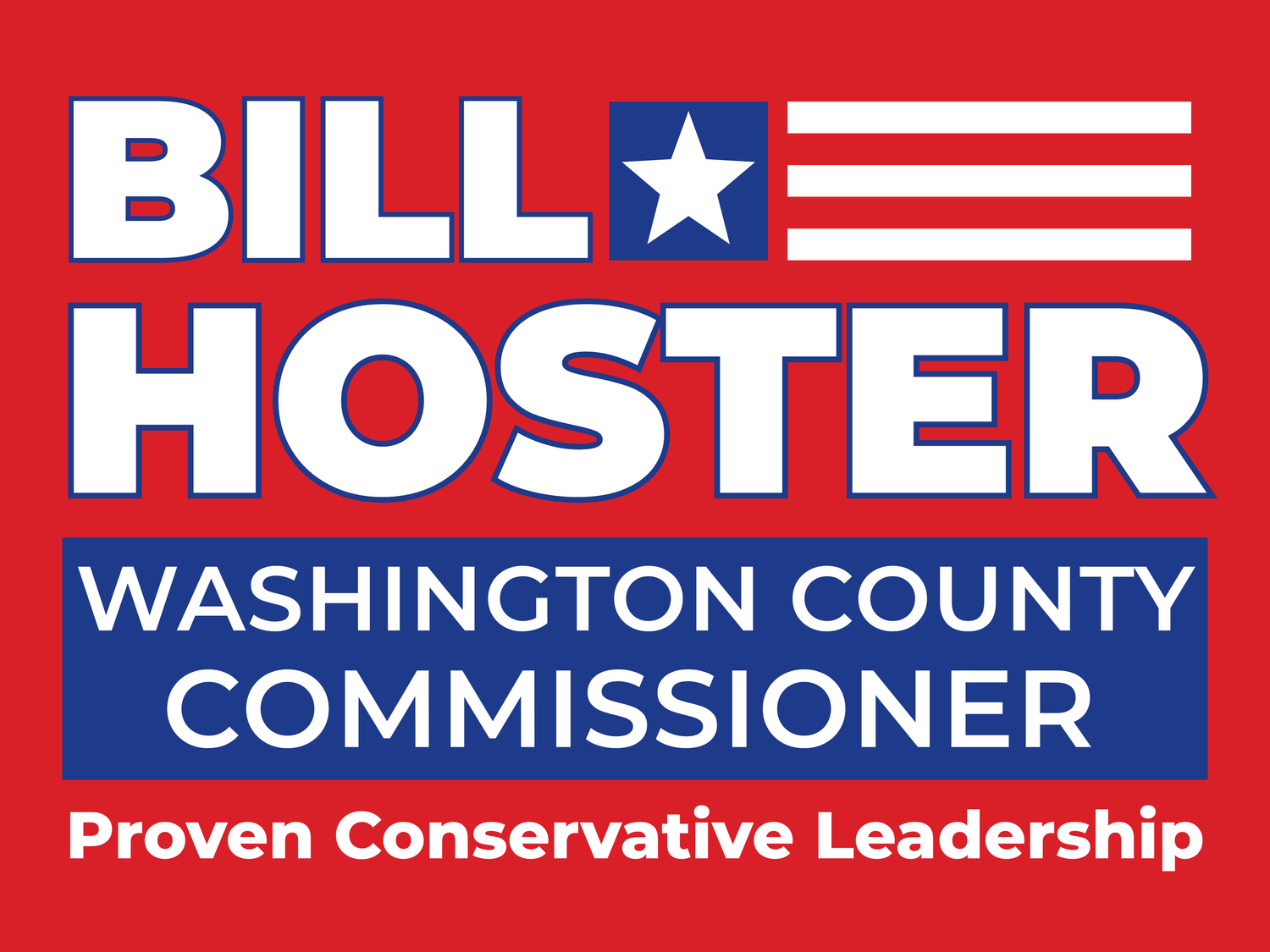 Bill Hoster for Washington County Commissioner