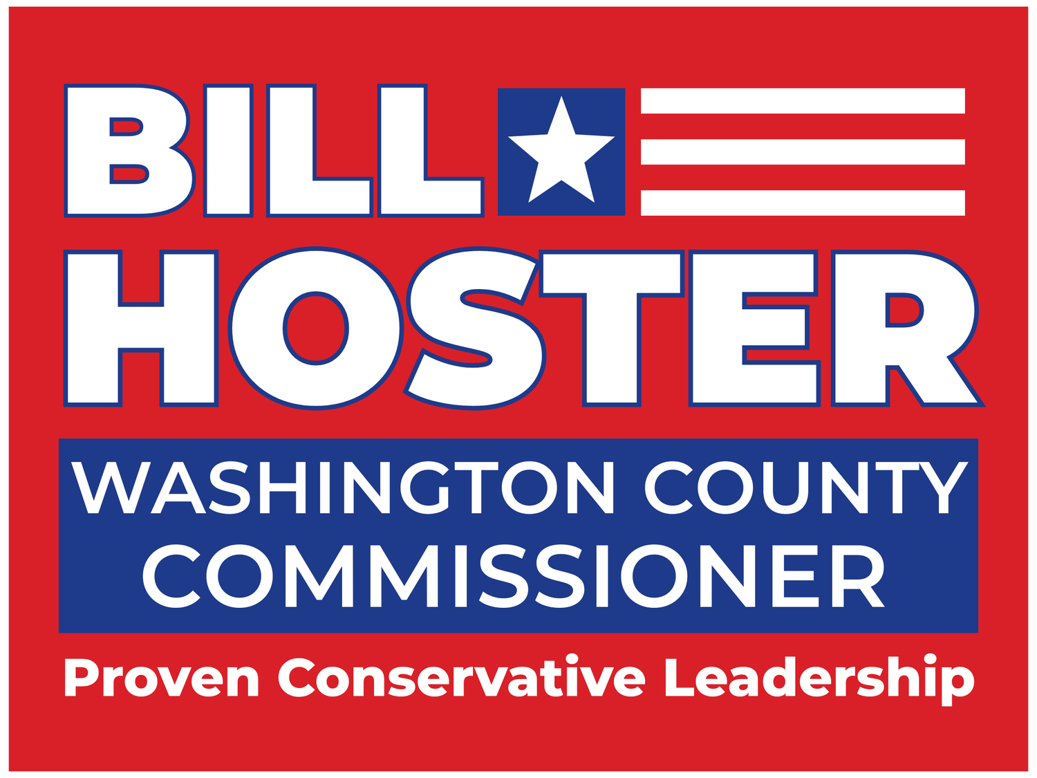 Bill Hoster for Washington County Commissioner