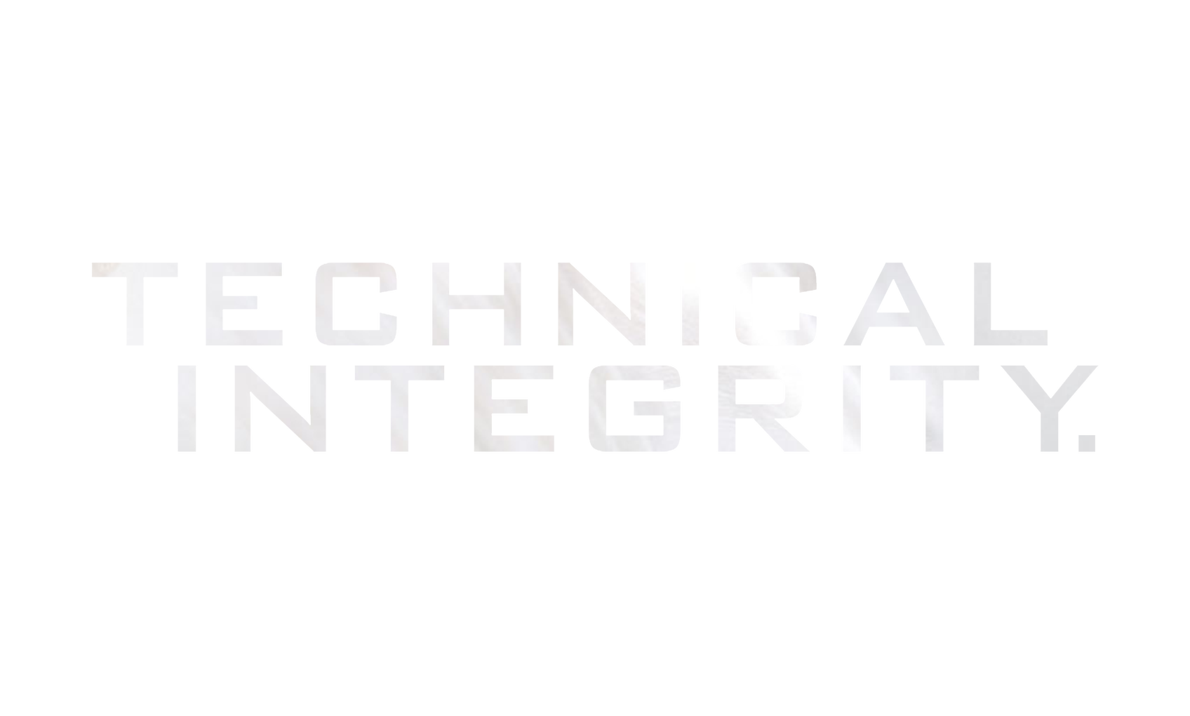 Technical Integrity logo with a marbled overlay.