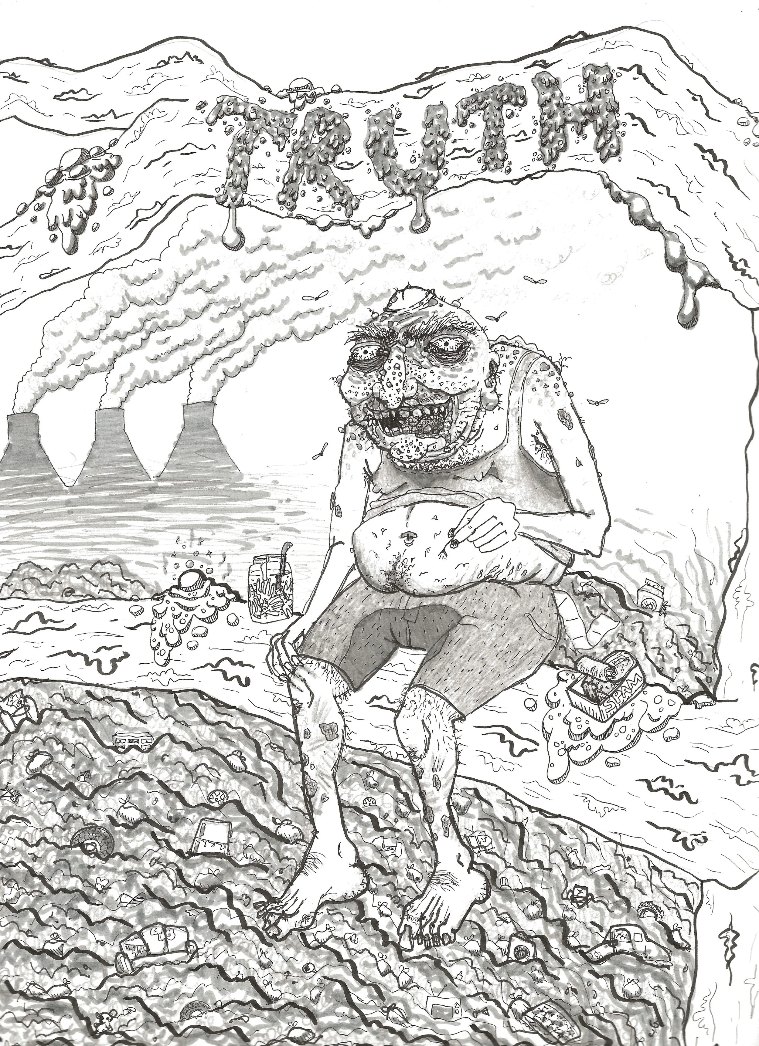 Inktober prompt : Gross