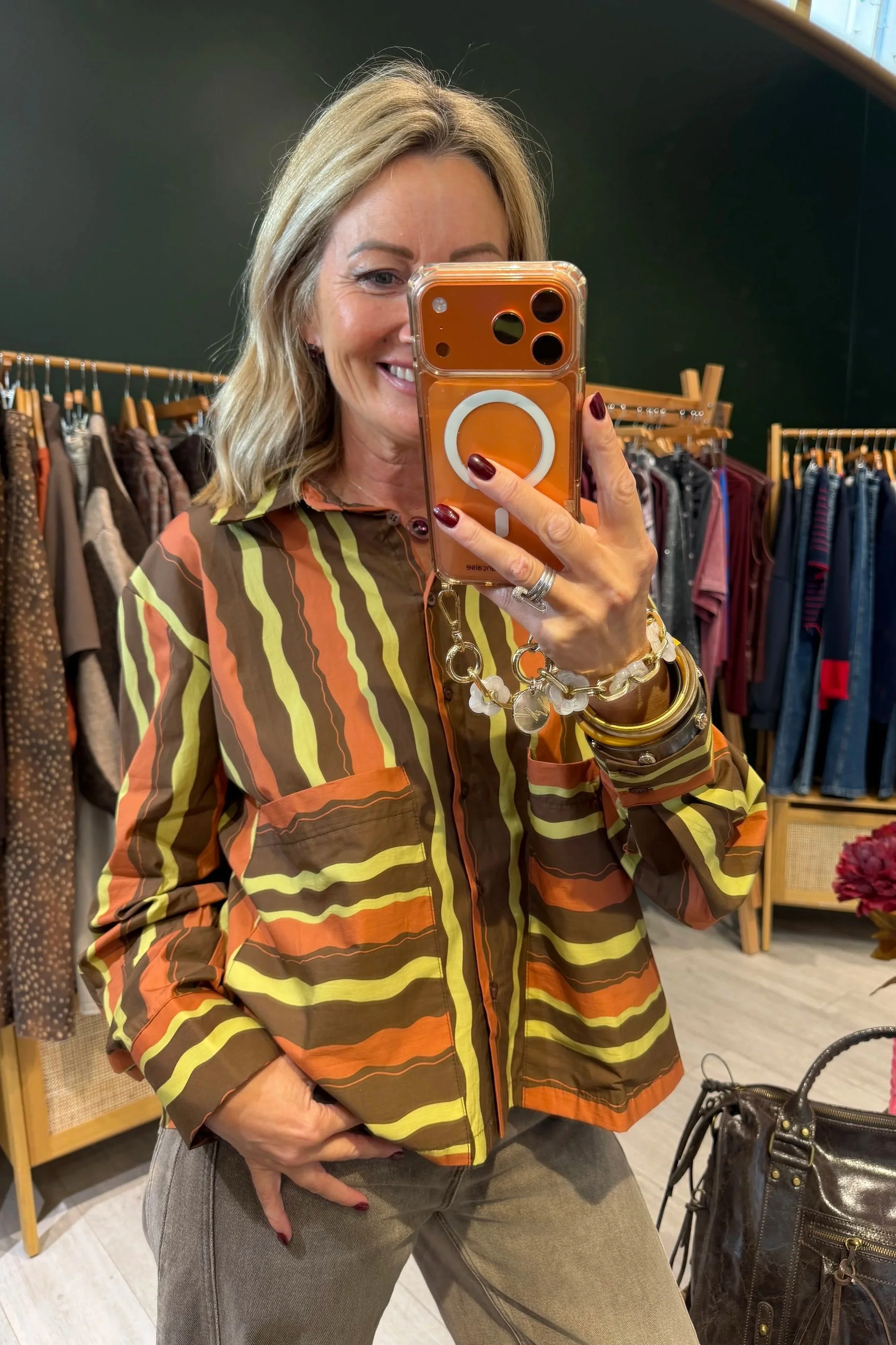 Chemise Capri – Chocolat, orange & anis