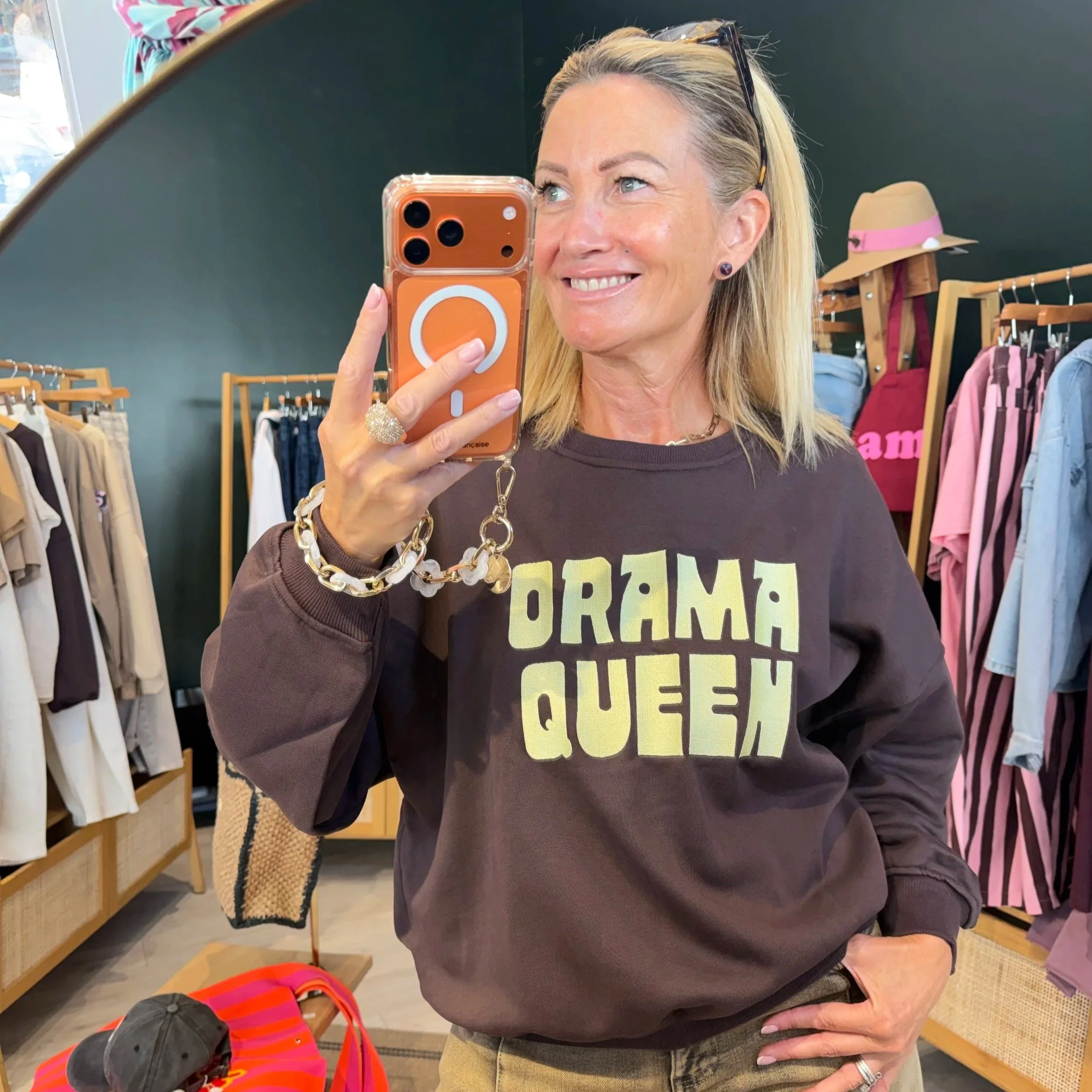 Sweat Drama choco et jaune beurre