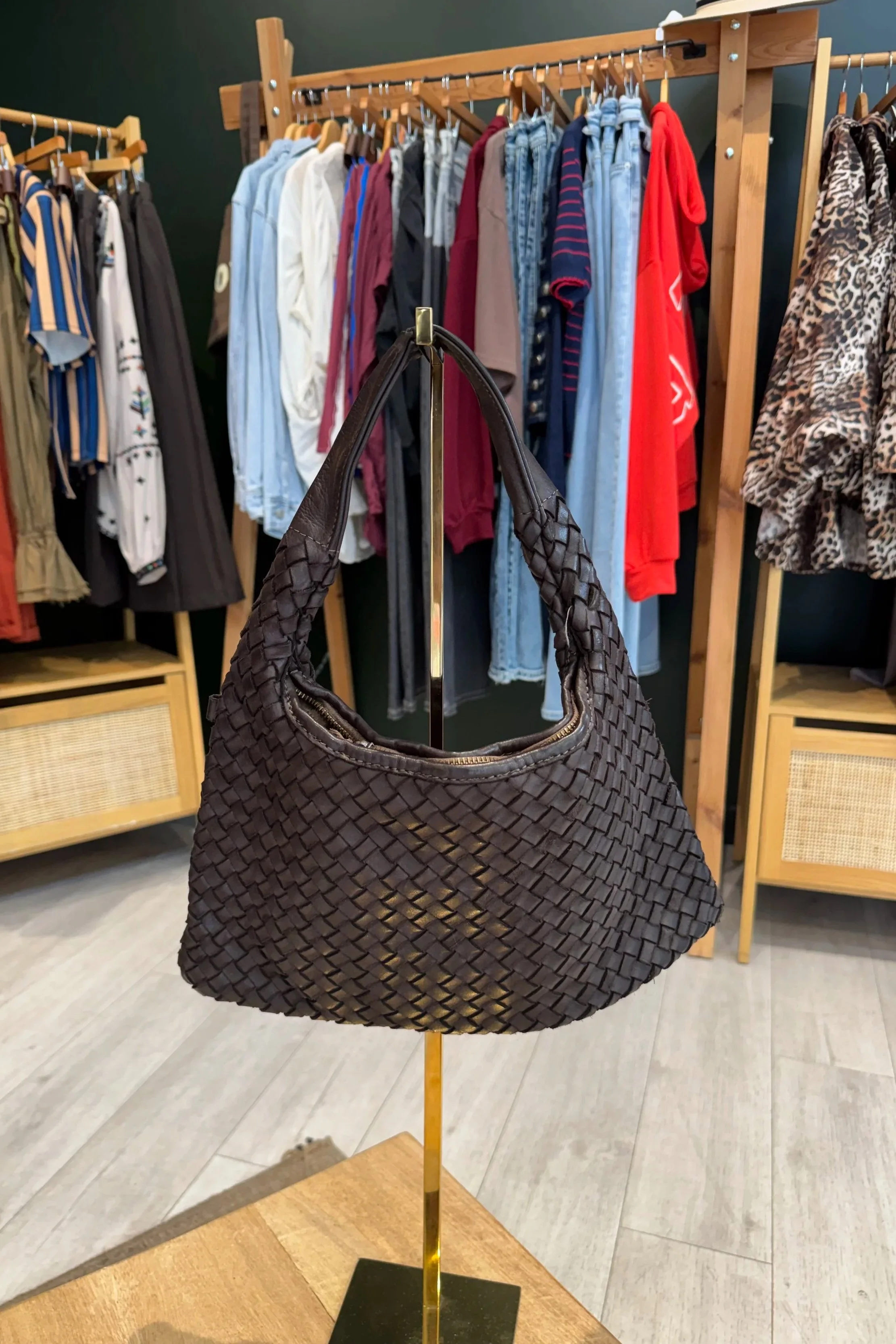 Sac Vanessa – 100% cuir Chocolat