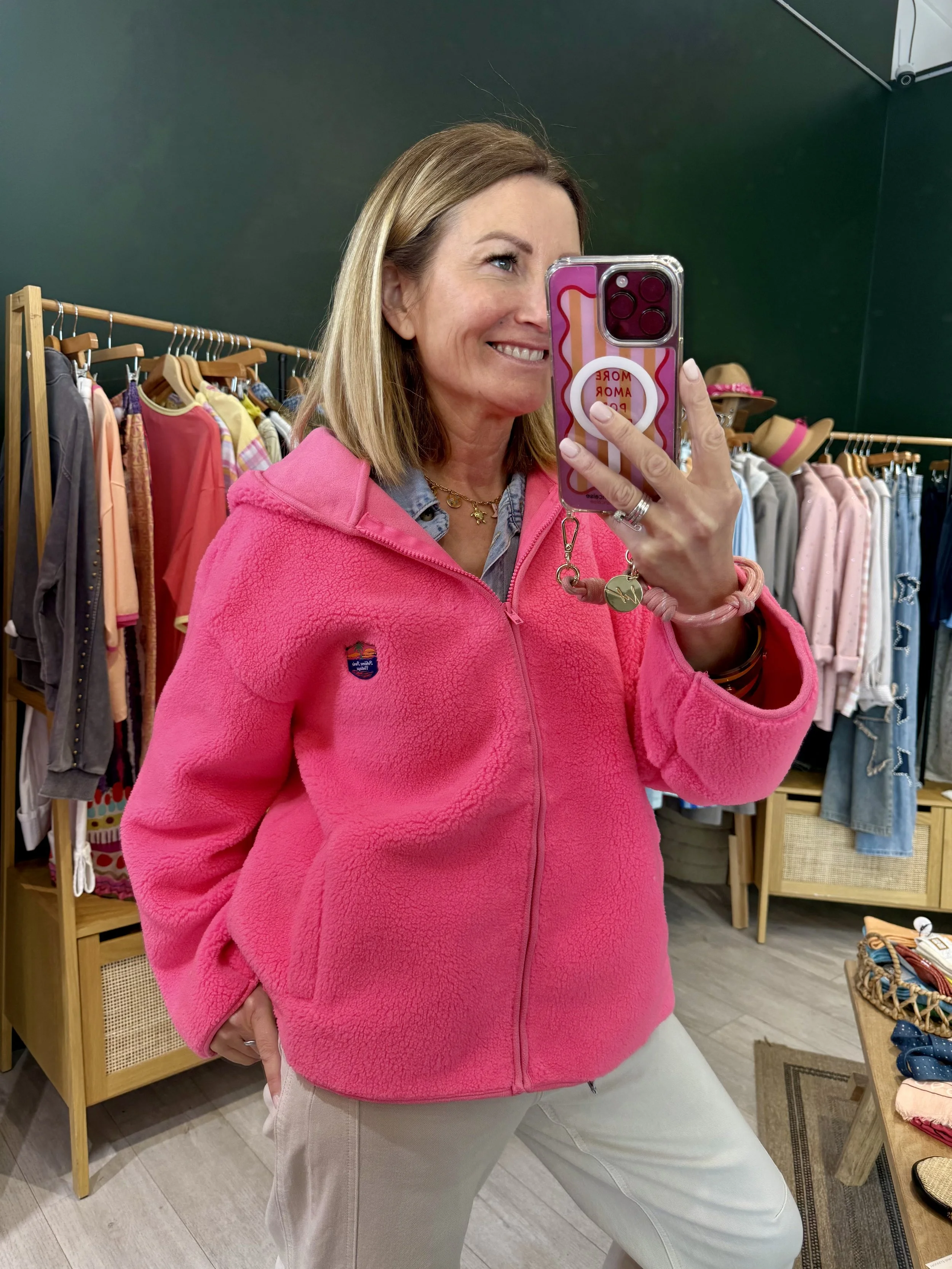 Veste Améri rose neon