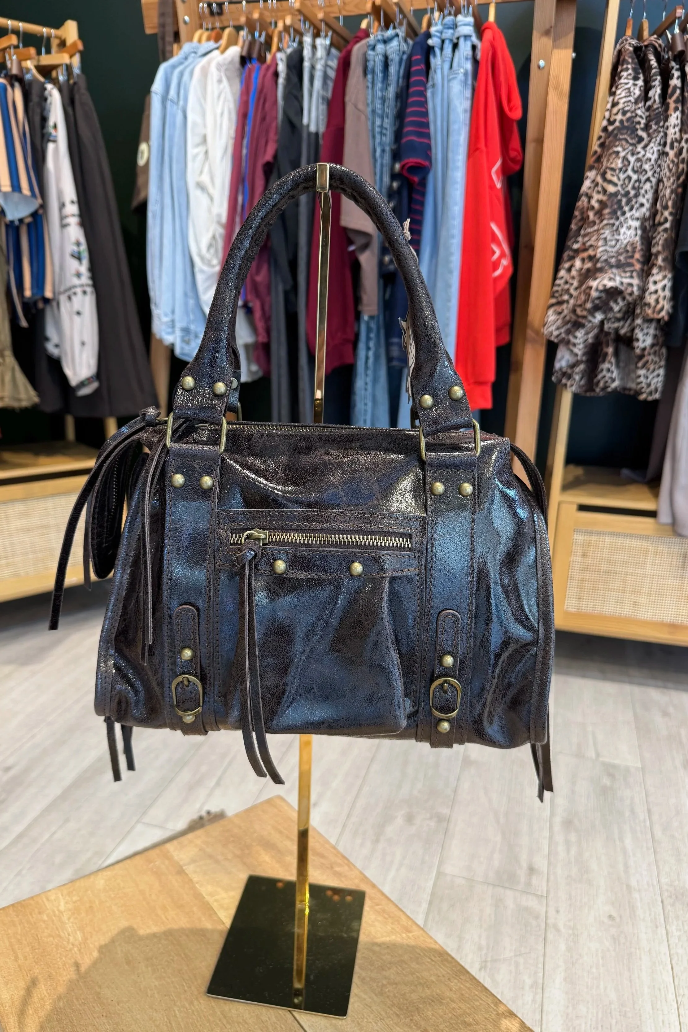 Sac Balencia Moyen – Cuir de vachette Chocolat