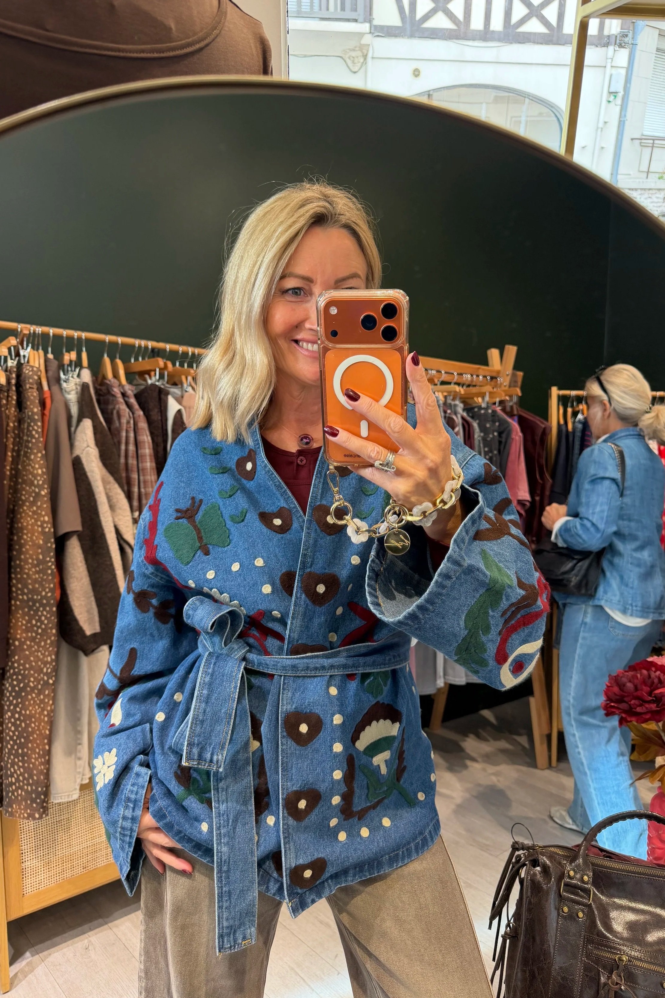 Veste en jean Amore – Brodée