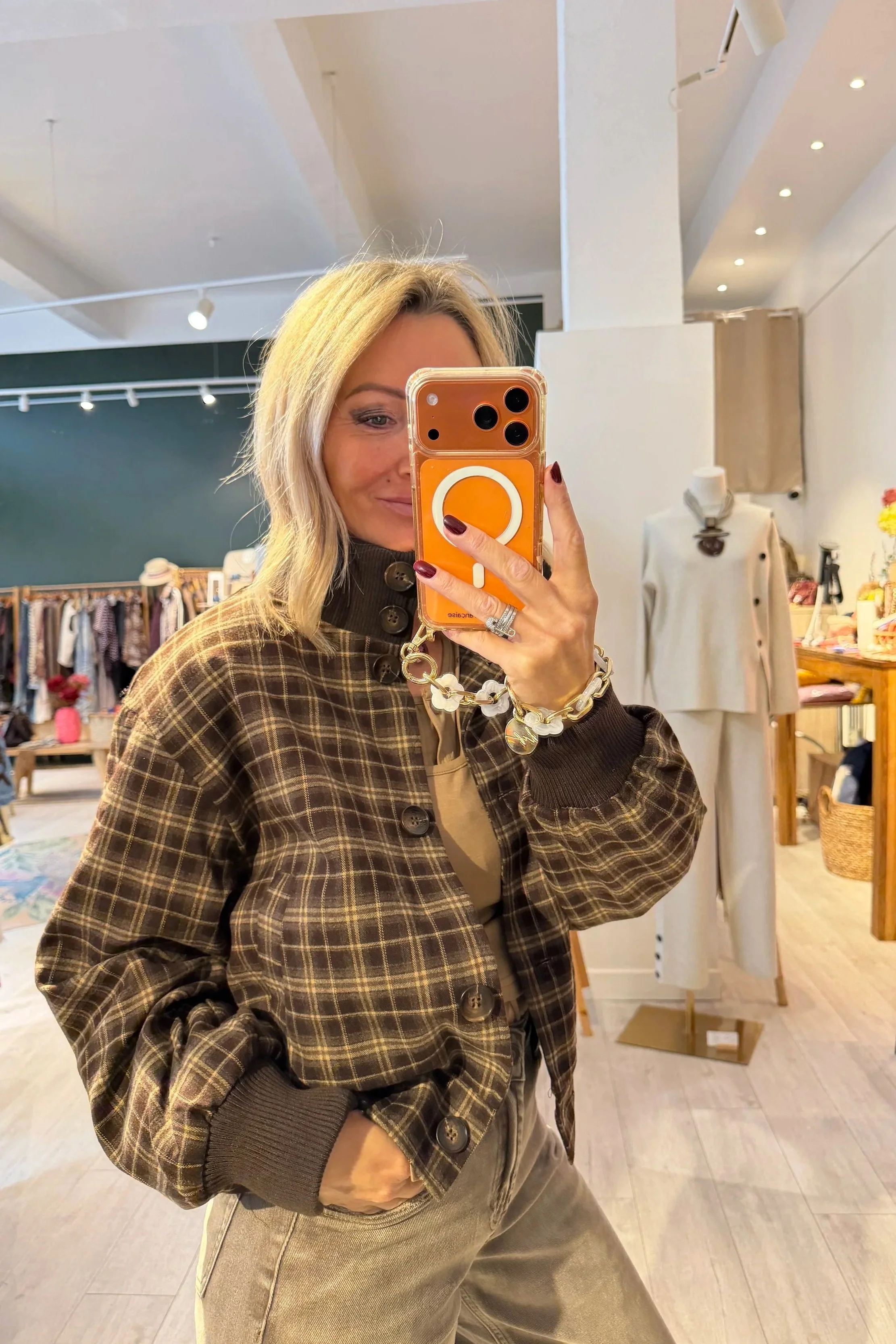 Veste Suzie – Carreaux chocolat