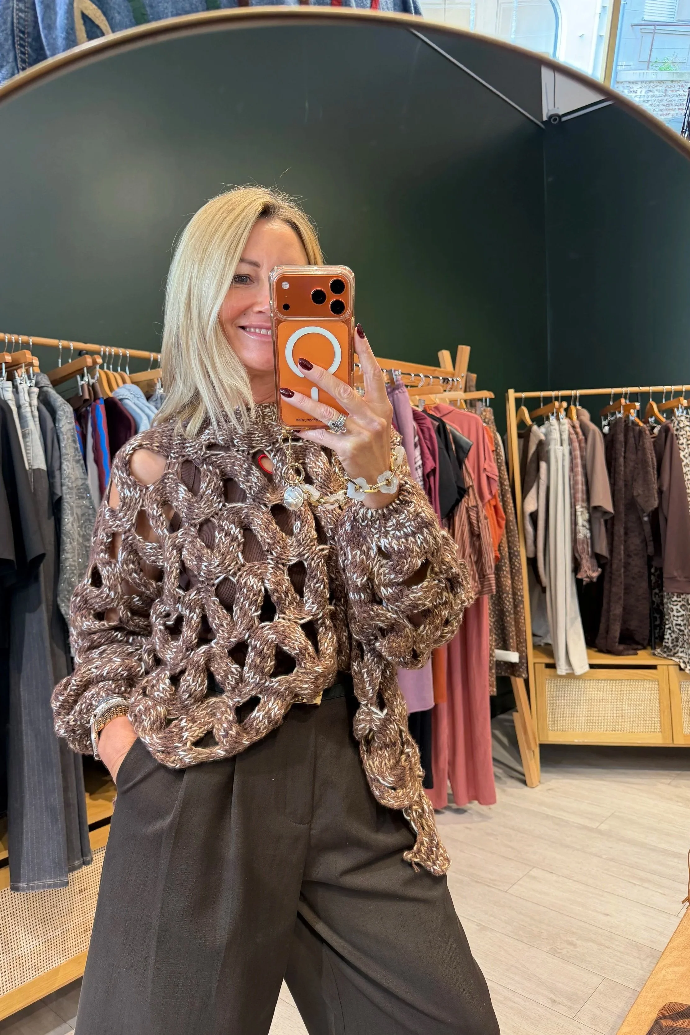 Pull Serena – Maille ajourée oversize