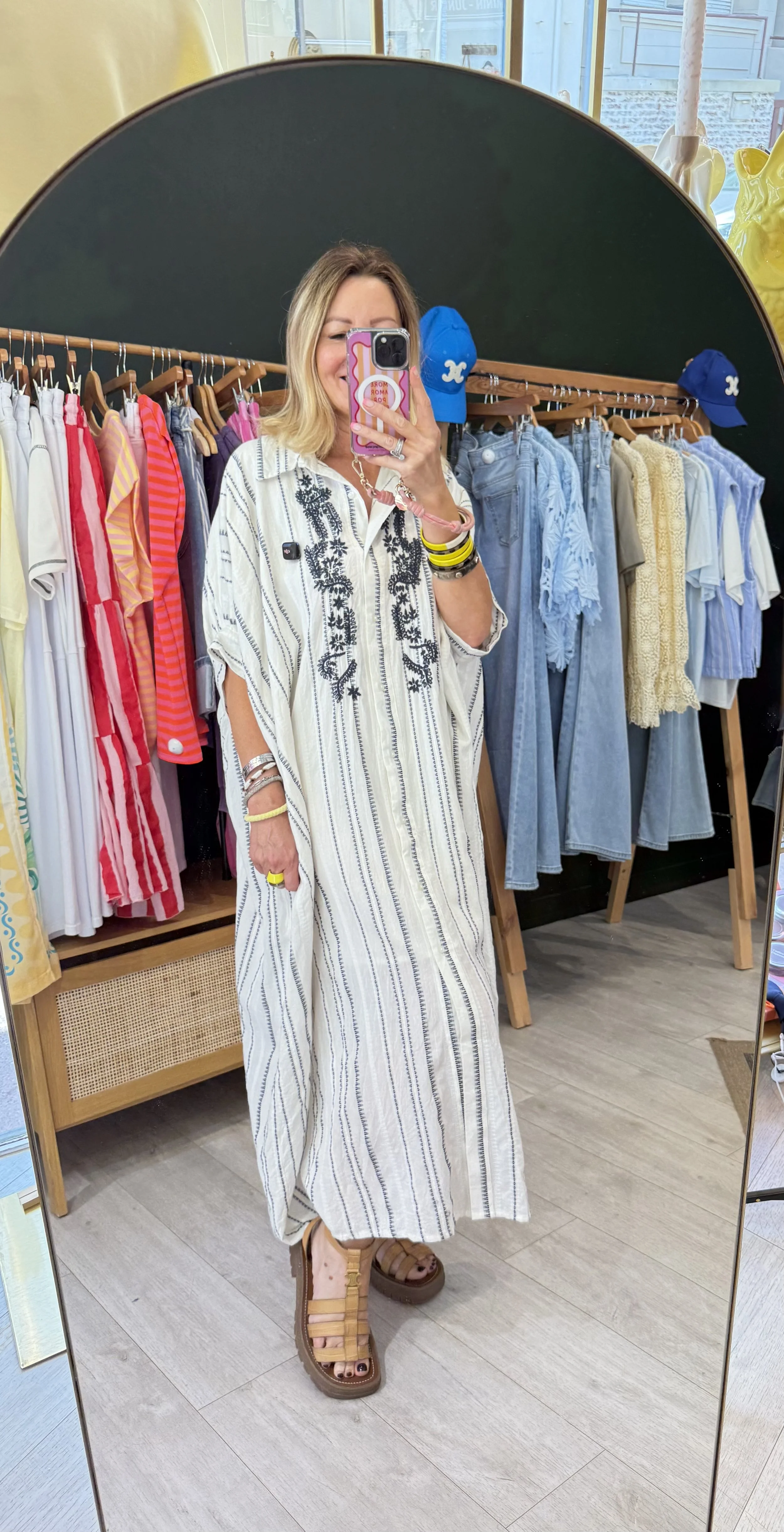 Robe Caftan Marine – L'élégance bohème tout en légèreté