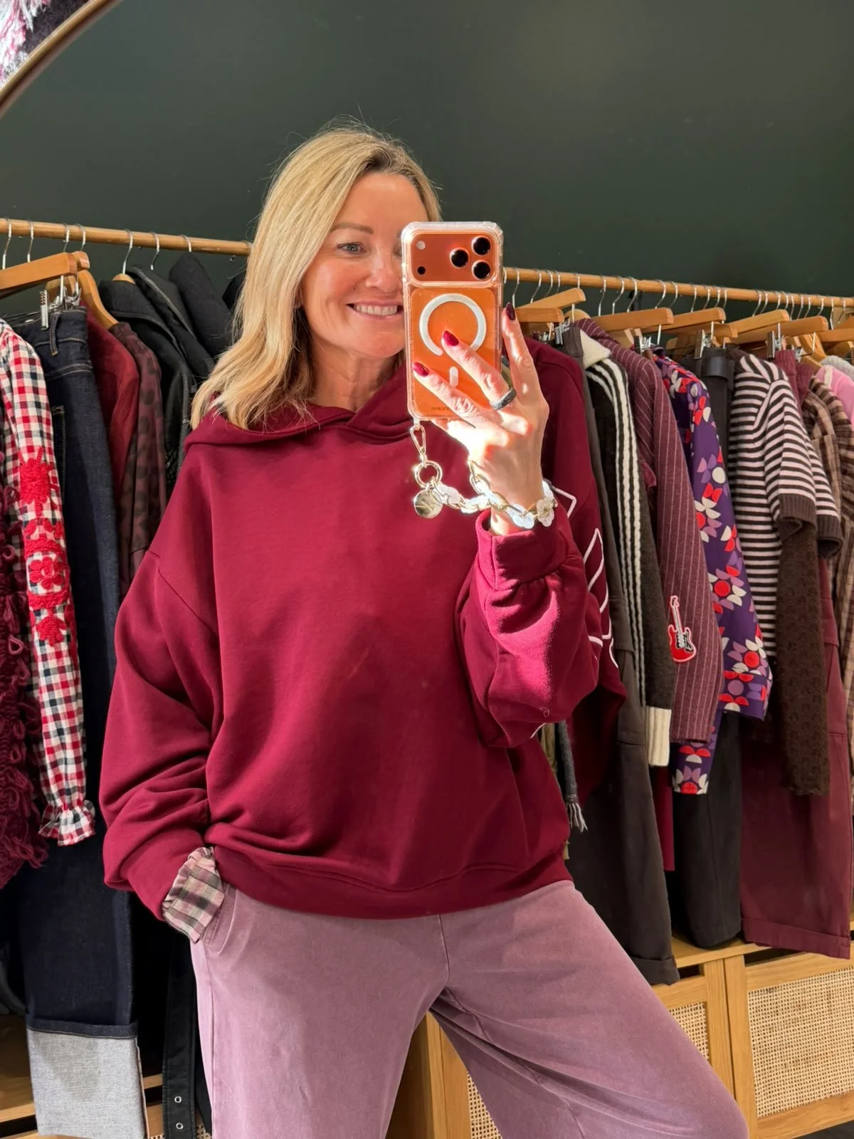 Sweat Authentic – Bordeaux à inscription brodée