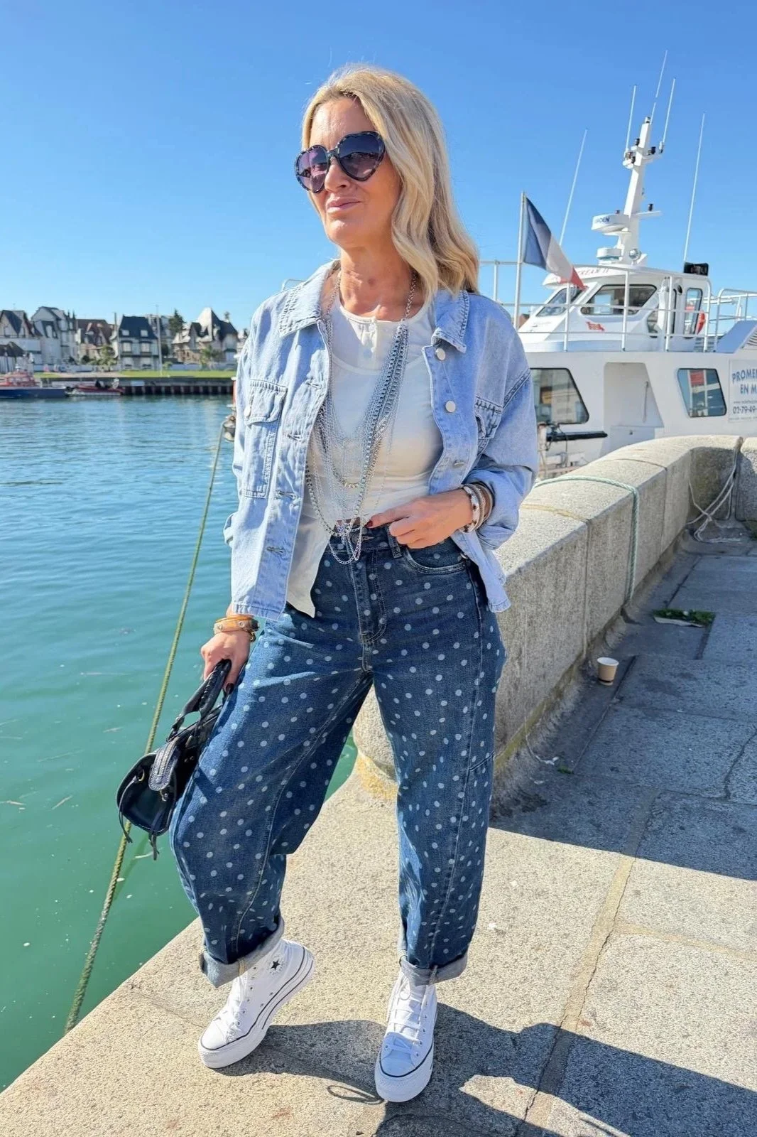 Veste Gaya – Veste en denim bleu clair 100 % coton
