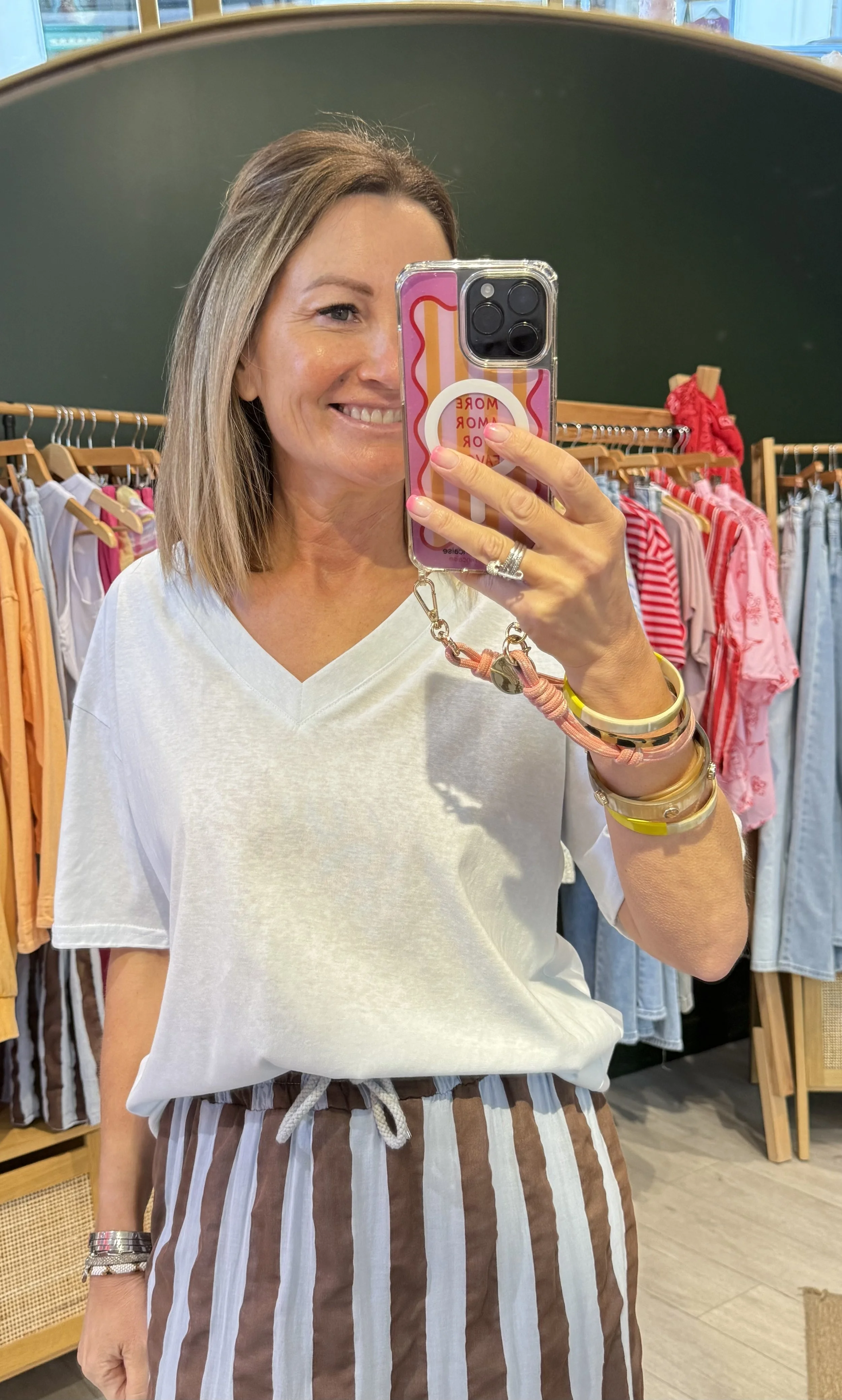 T-shirt Prune Basic Chic Bleu Ciel