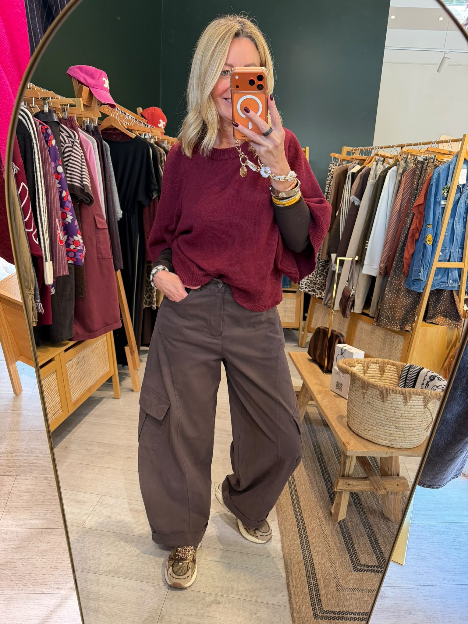 Pull Gaby – Bordeaux en maille laine et cachemire