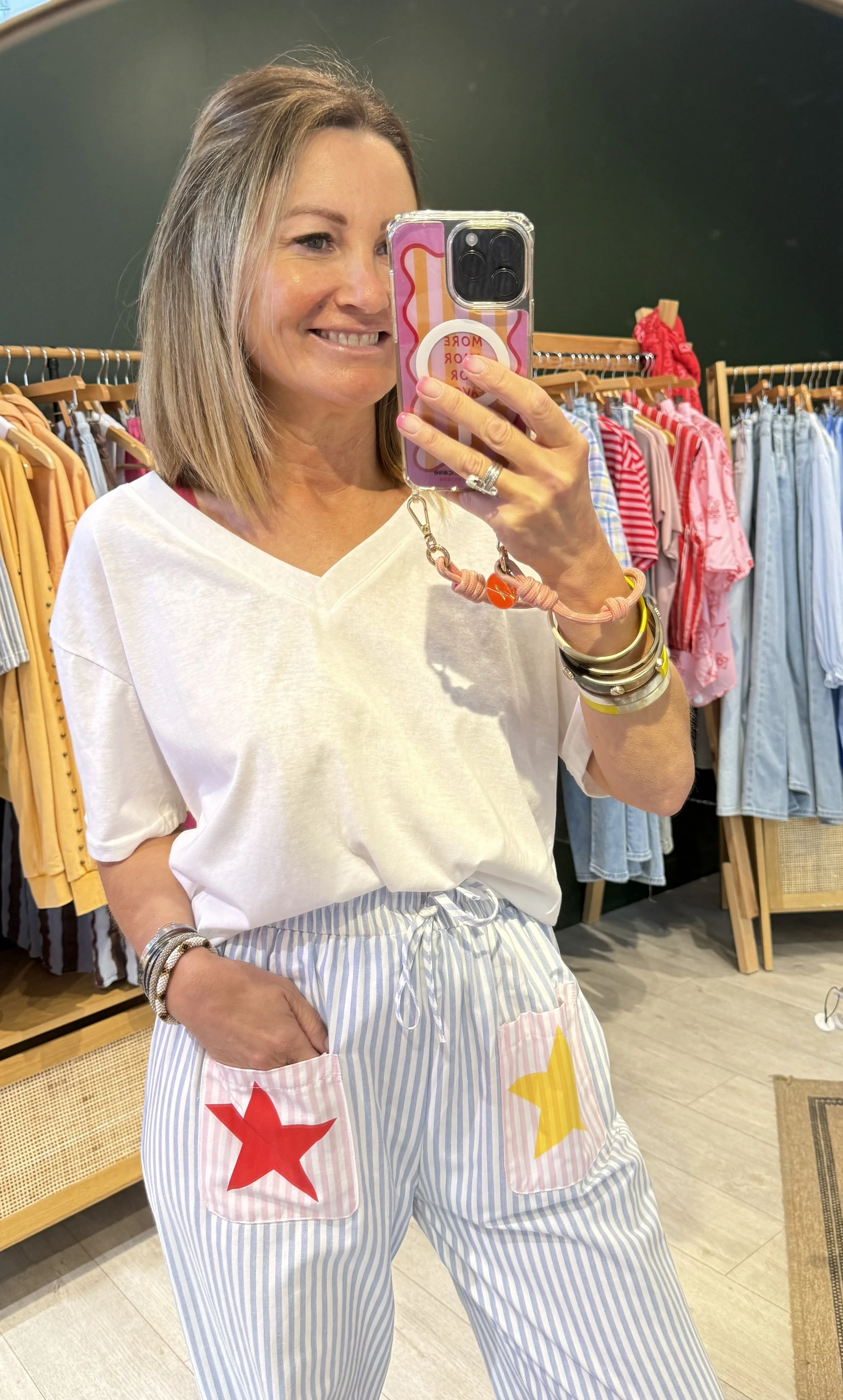 T-shirt Prune Basic Chic Blanc