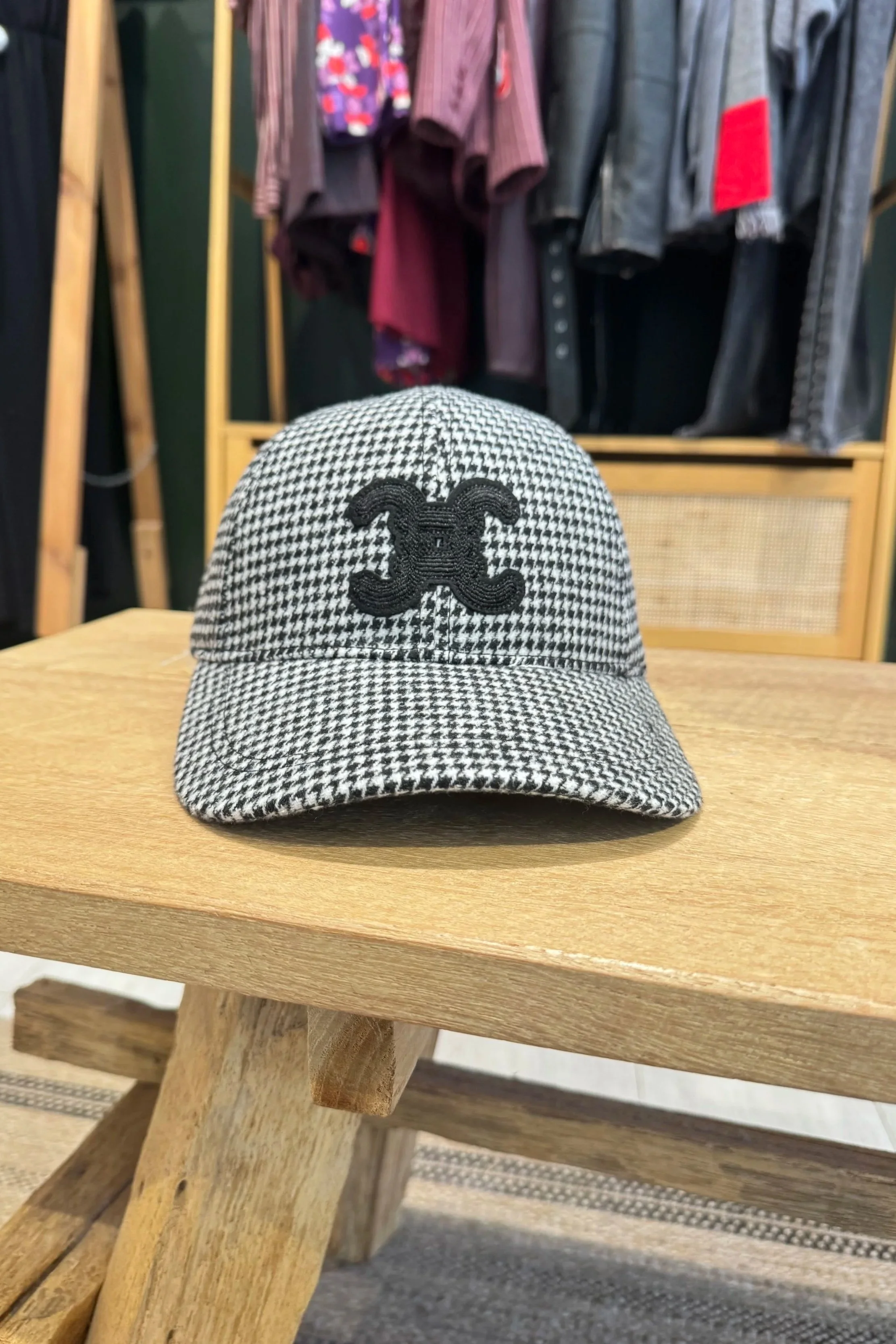 Casquette Eden – Motif graphique noir et blanc