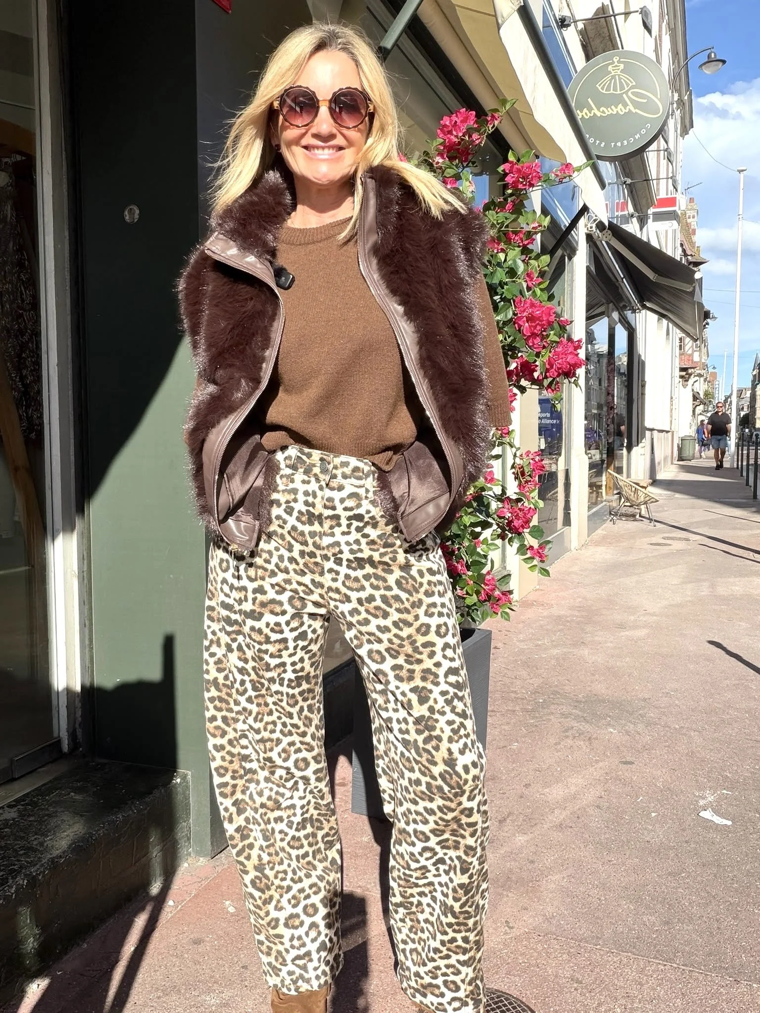 Fourrure Nandi – Gilet sans manches chocolat