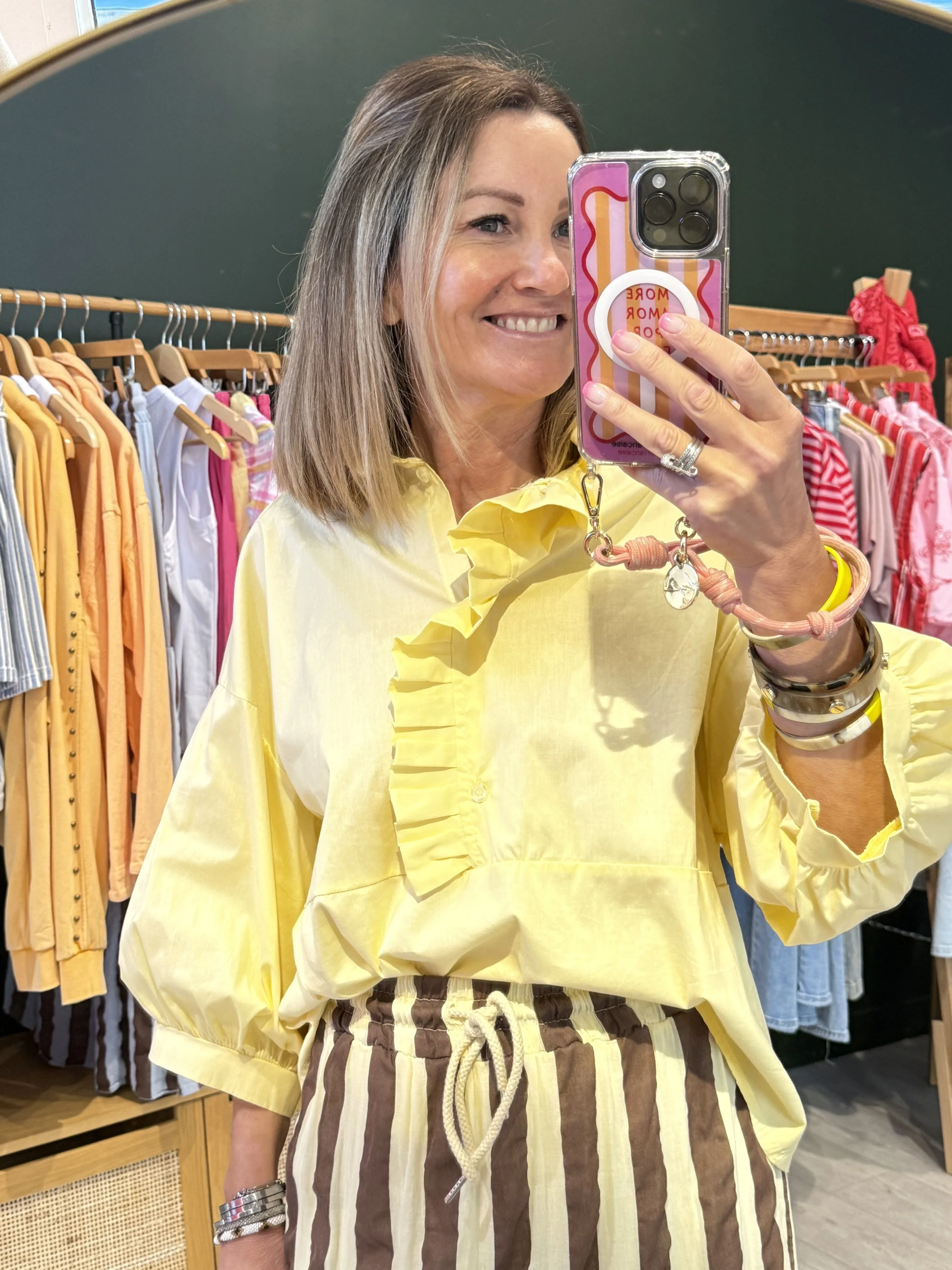 Blouse Jeanne femme coton – blouse à volants élégante et fluide