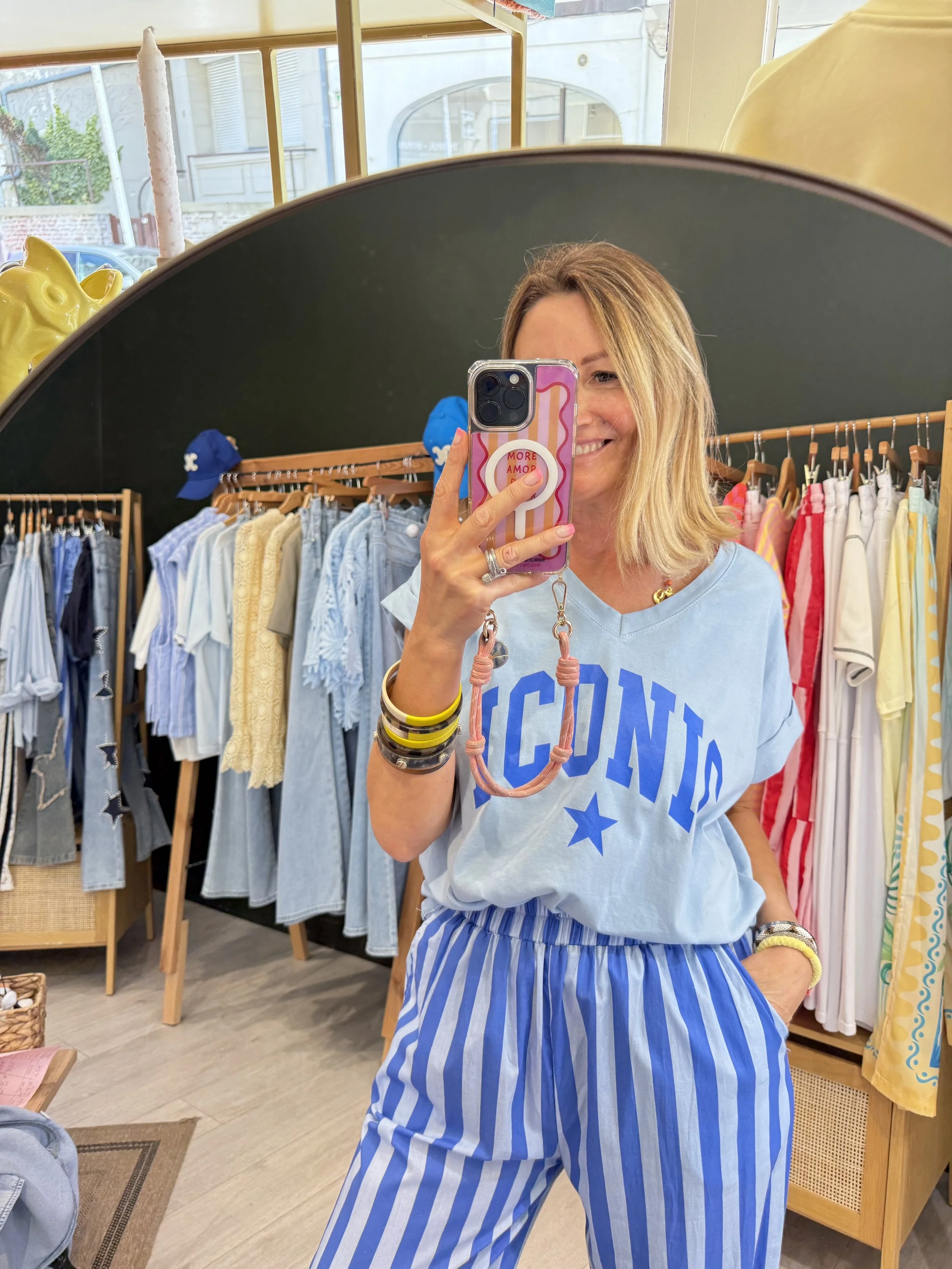 T-shirt Iconic Aqua Bleu Ciel