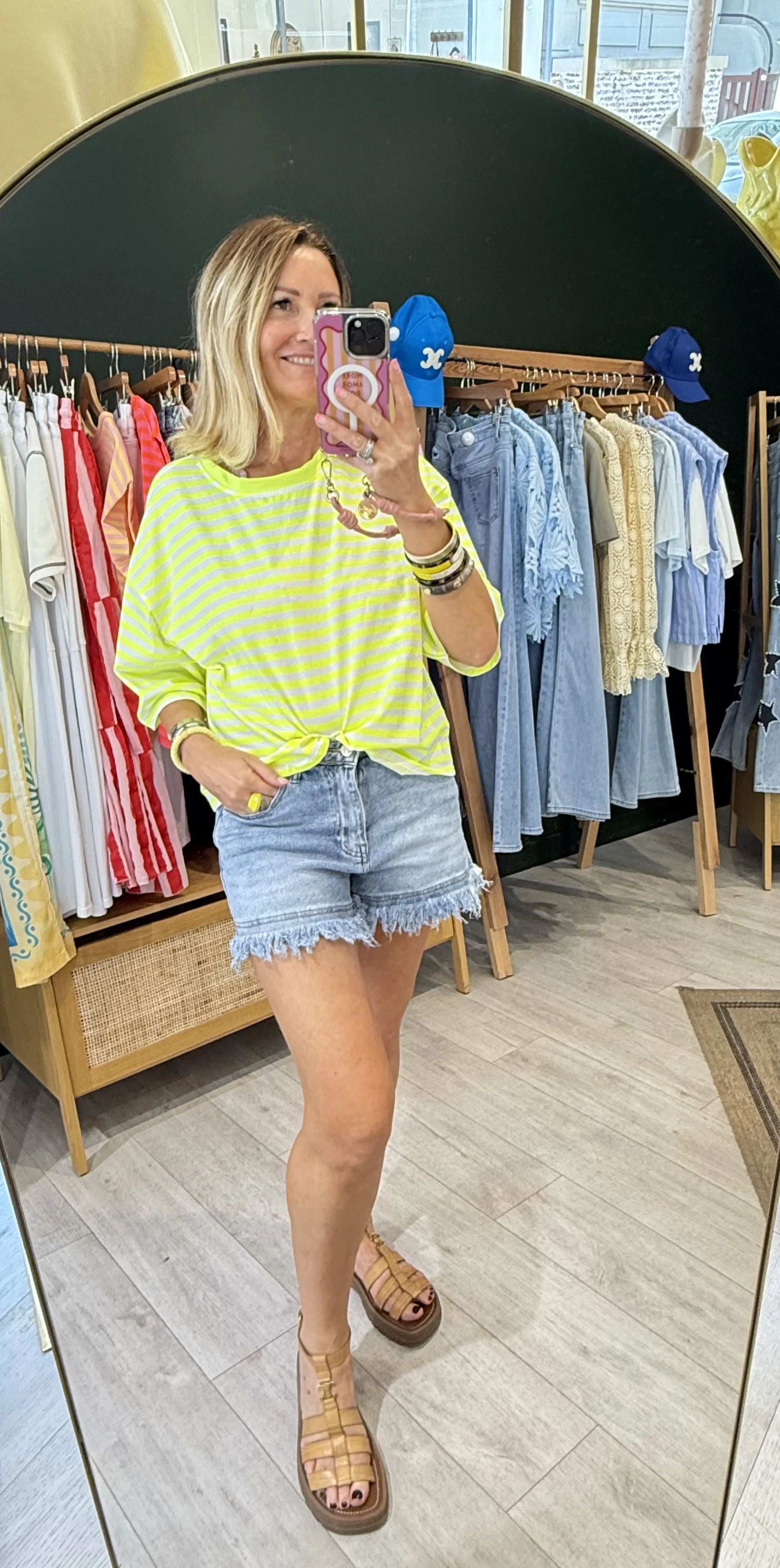 Short Mona denim clair