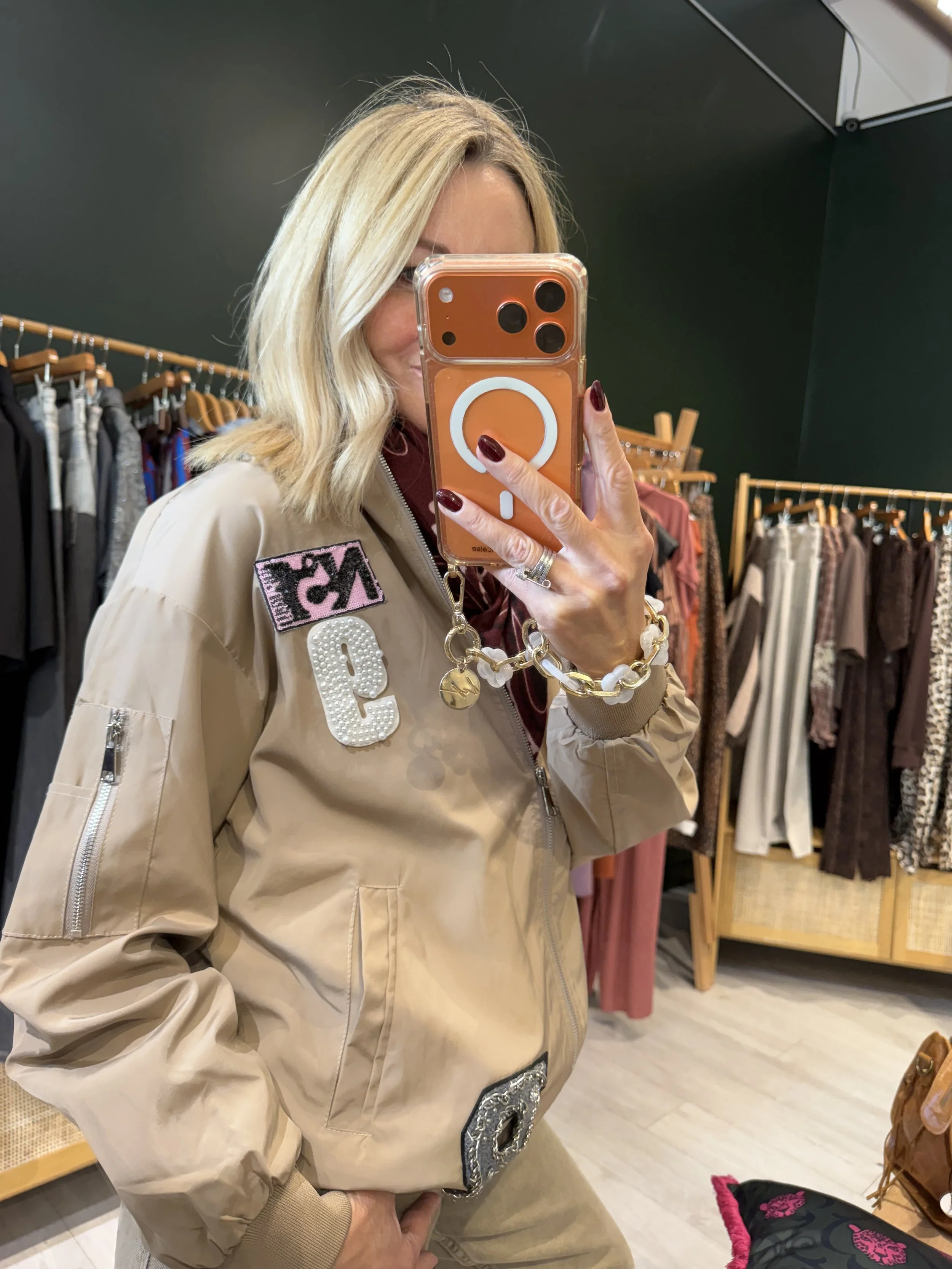 Veste bomber Cléo – Beige