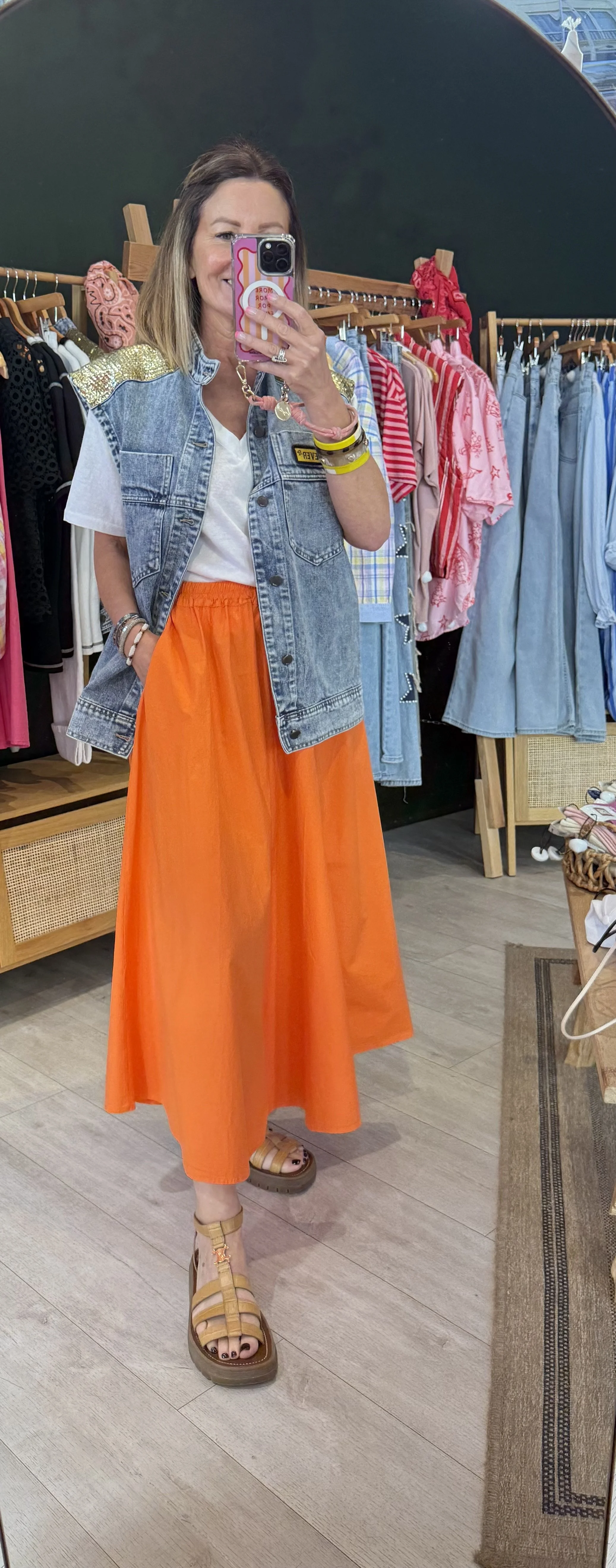 Jupe Mouna orange