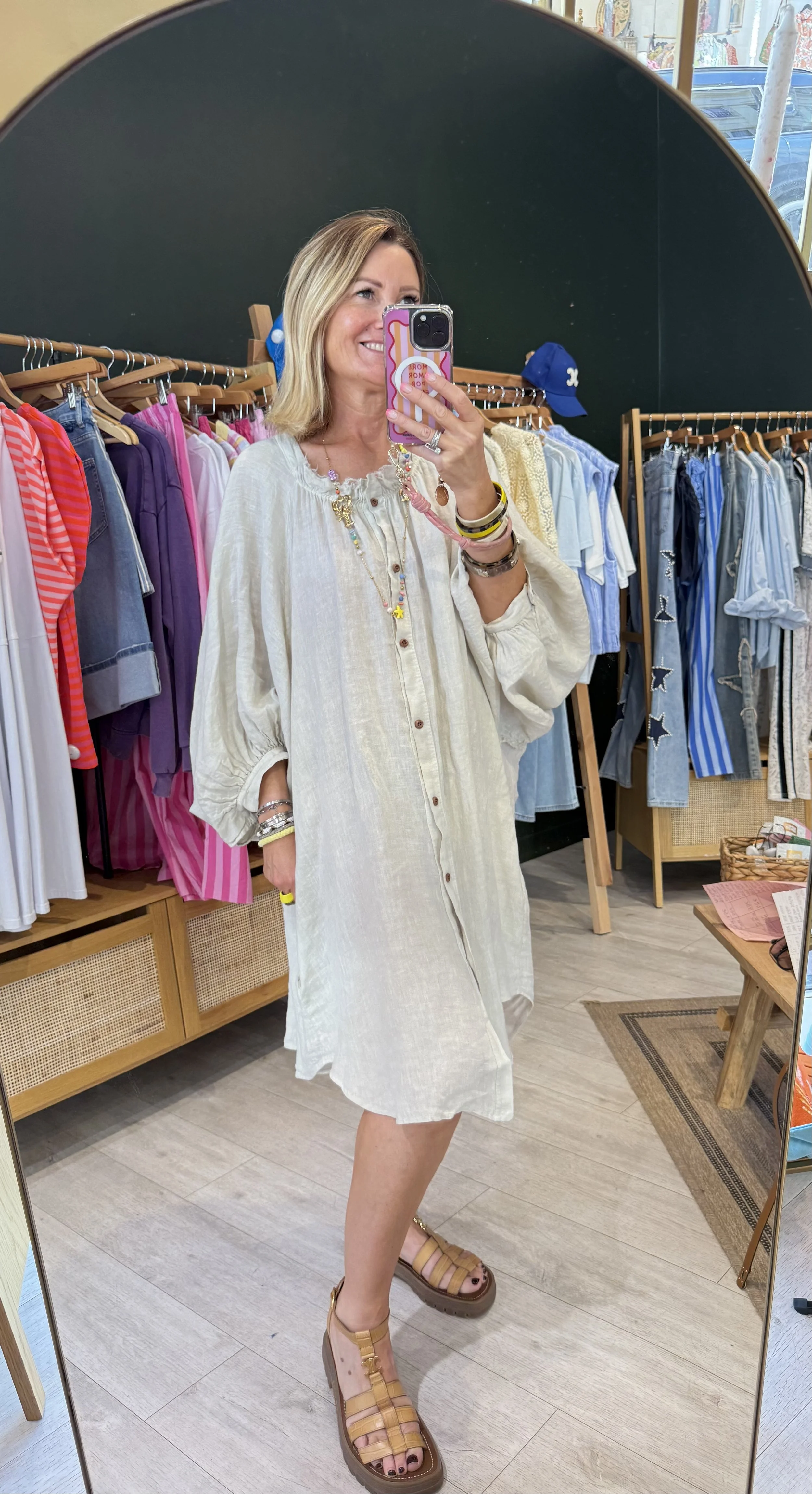 Robe Numa ivoire en lin