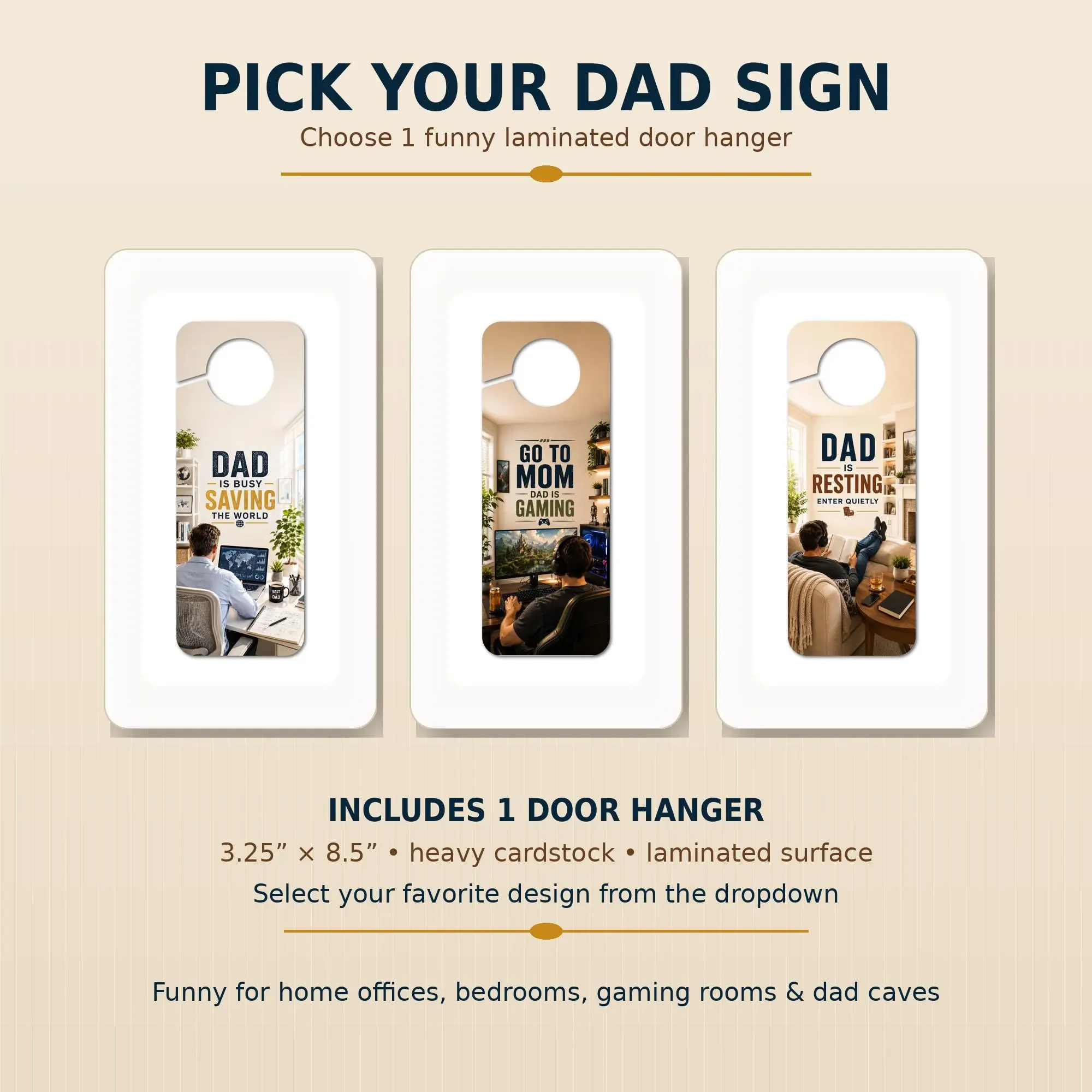Funny Dad Door Hanger, Dad Office Door Sign, Gaming Dad Gift, Dad Resting Sign, Father’s Day Gift, Home Office Door Hanger