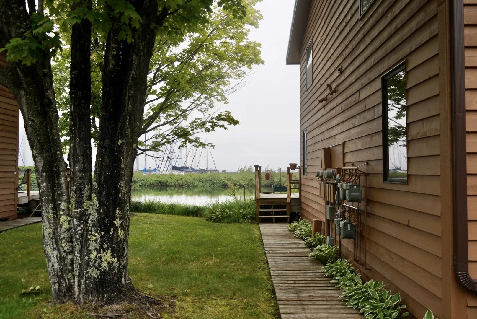 Side of Condo leading to deck