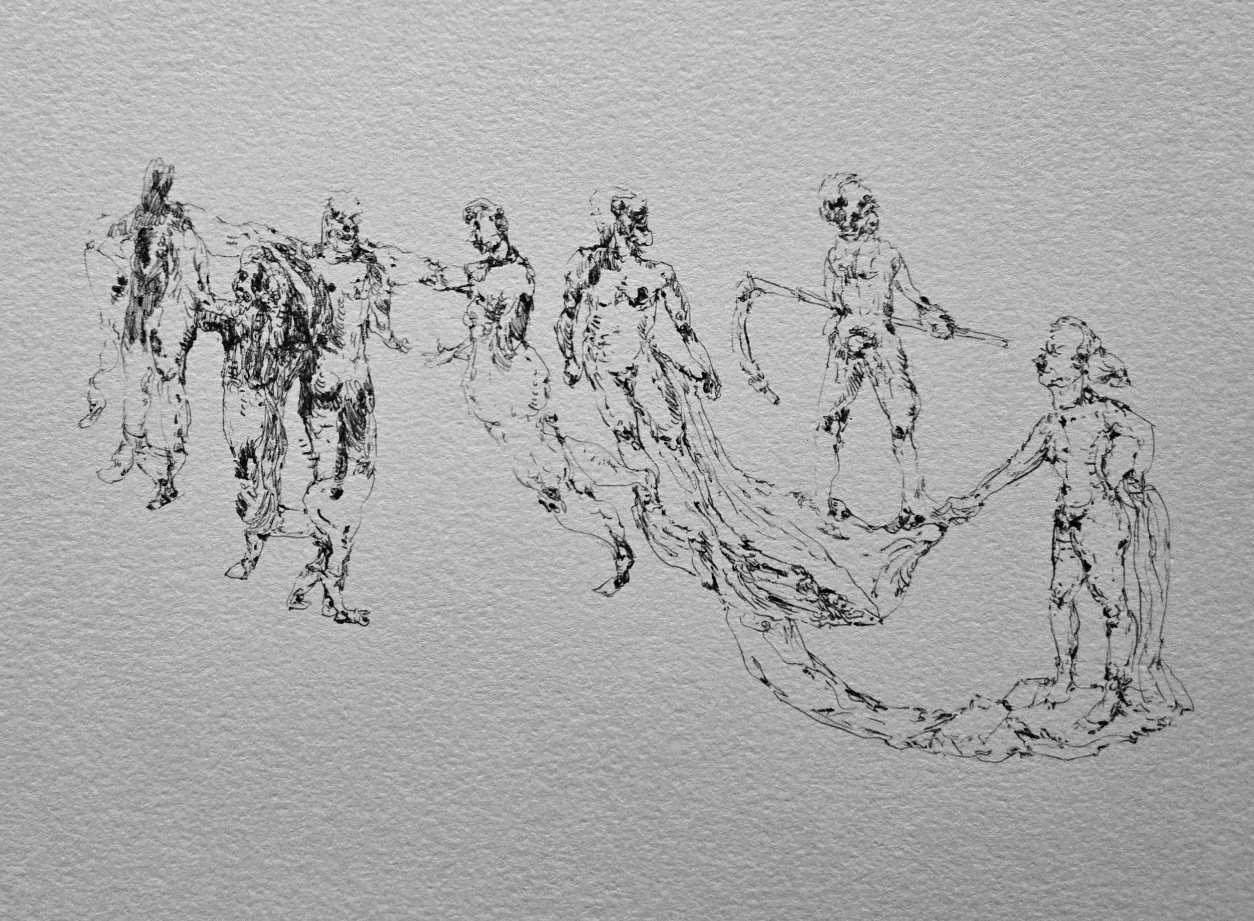 "Coup de Grâce" 2026. Ink on paper