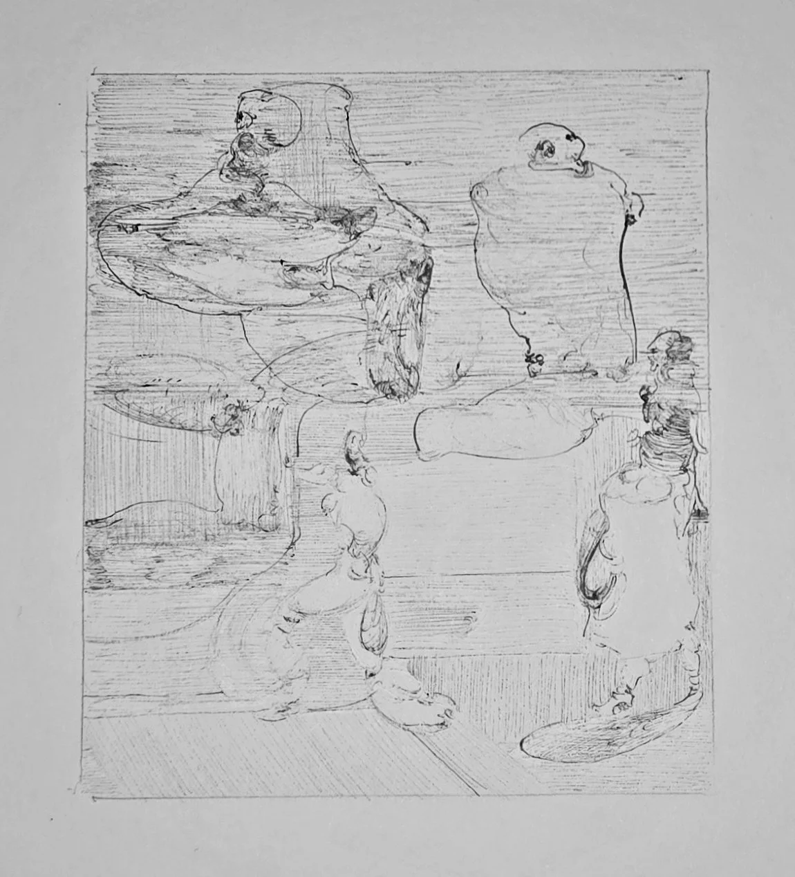 "Intruders 3" 2026. Ink on paper